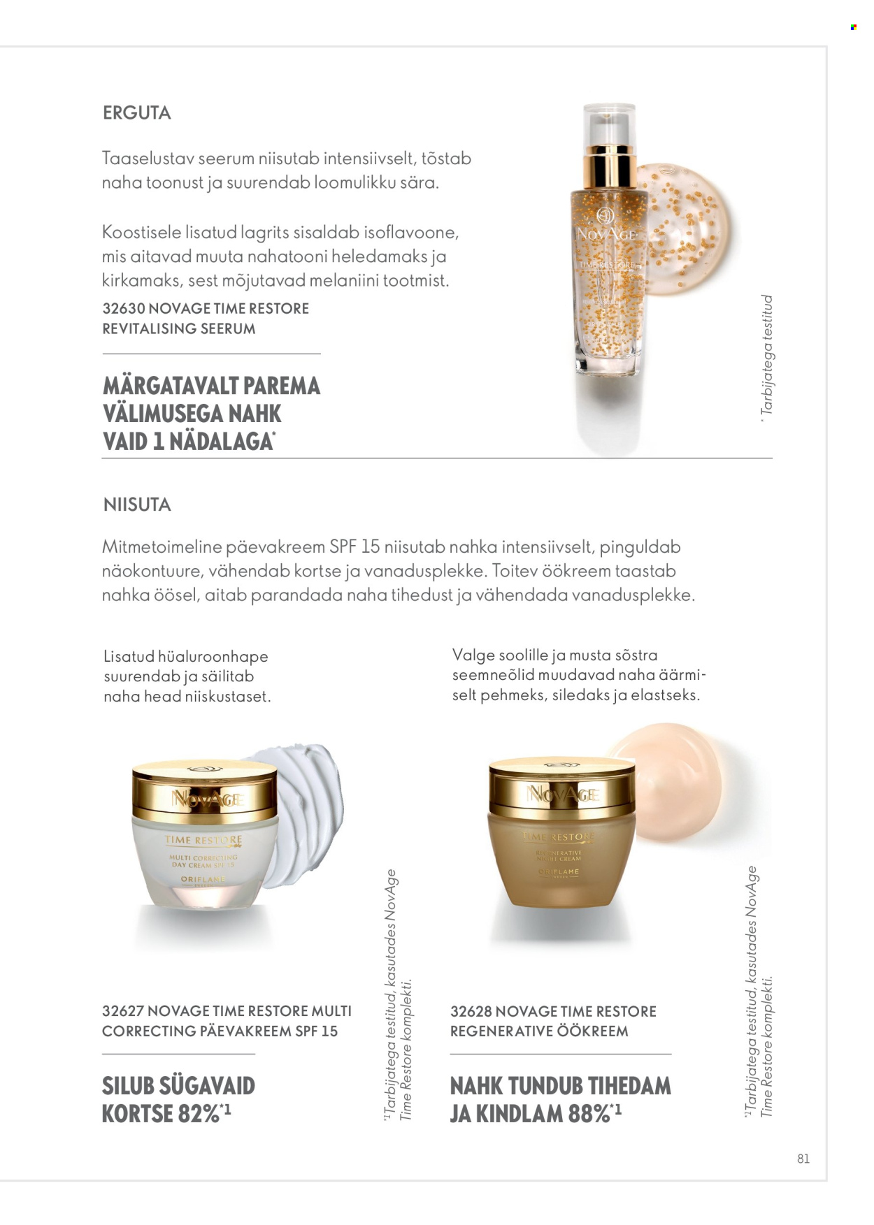 oriflame - Oriflame kliendileht - Novage+ tootejuht - page: 81