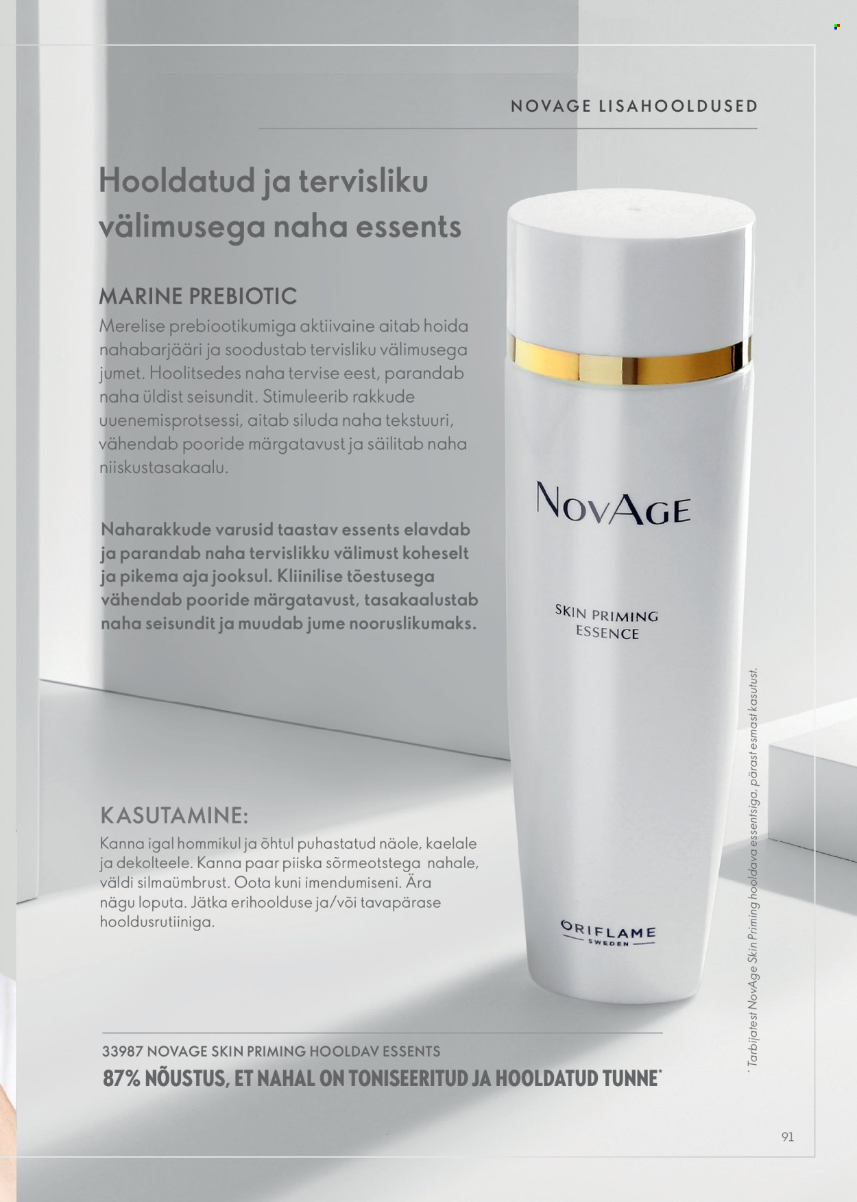 oriflame - Oriflame kliendileht - Novage+ tootejuht - page: 91