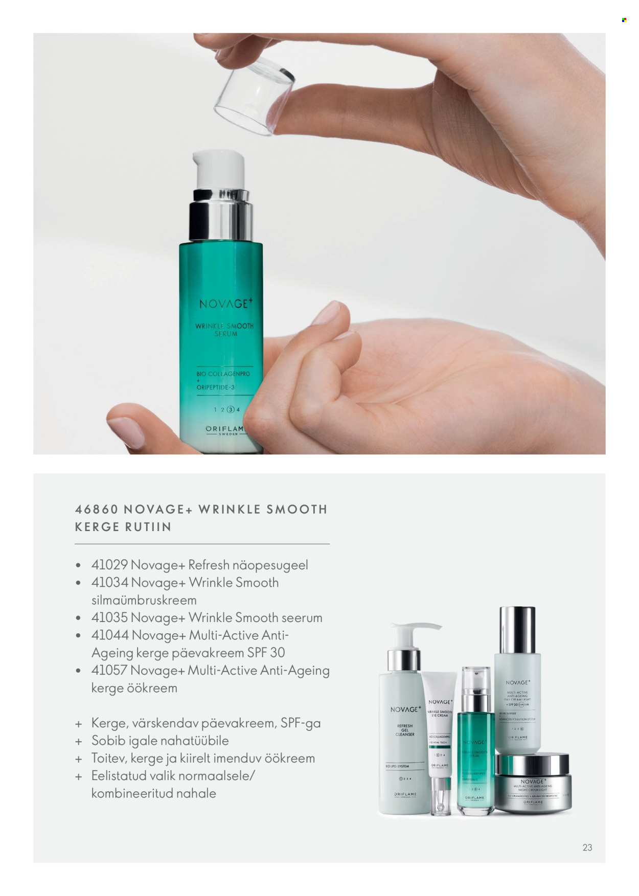 oriflame - Oriflame kliendileht - Novage+ tootejuht - page: 23