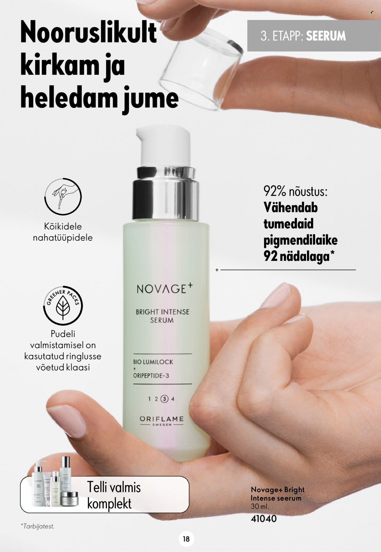 oriflame - Oriflame kliendileht - Novage+ tutvustus - page: 18 oriflame - Oriflame kliendileht - Novage+ tutvustus - page: 18