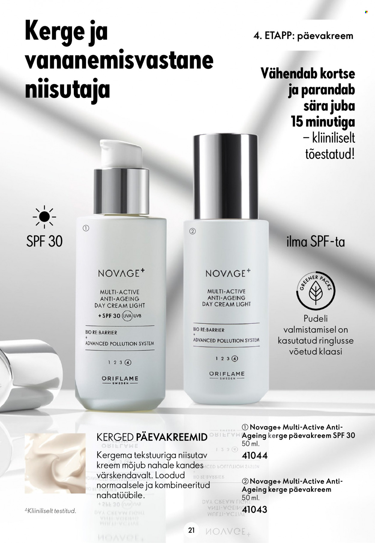 oriflame - Oriflame kliendileht - Novage+ tutvustus - page: 21 oriflame - Oriflame kliendileht - Novage+ tutvustus - page: 21