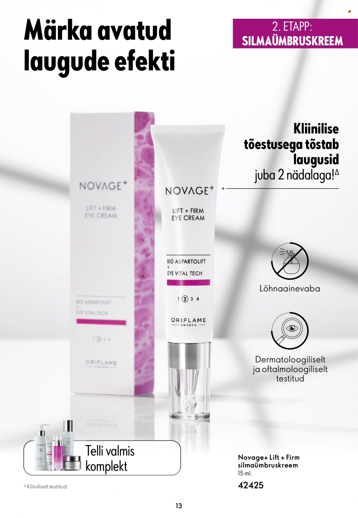 oriflame - Oriflame kliendileht - Novage+ tutvustus - page: 13 oriflame - Oriflame kliendileht - Novage+ tutvustus - page: 13
