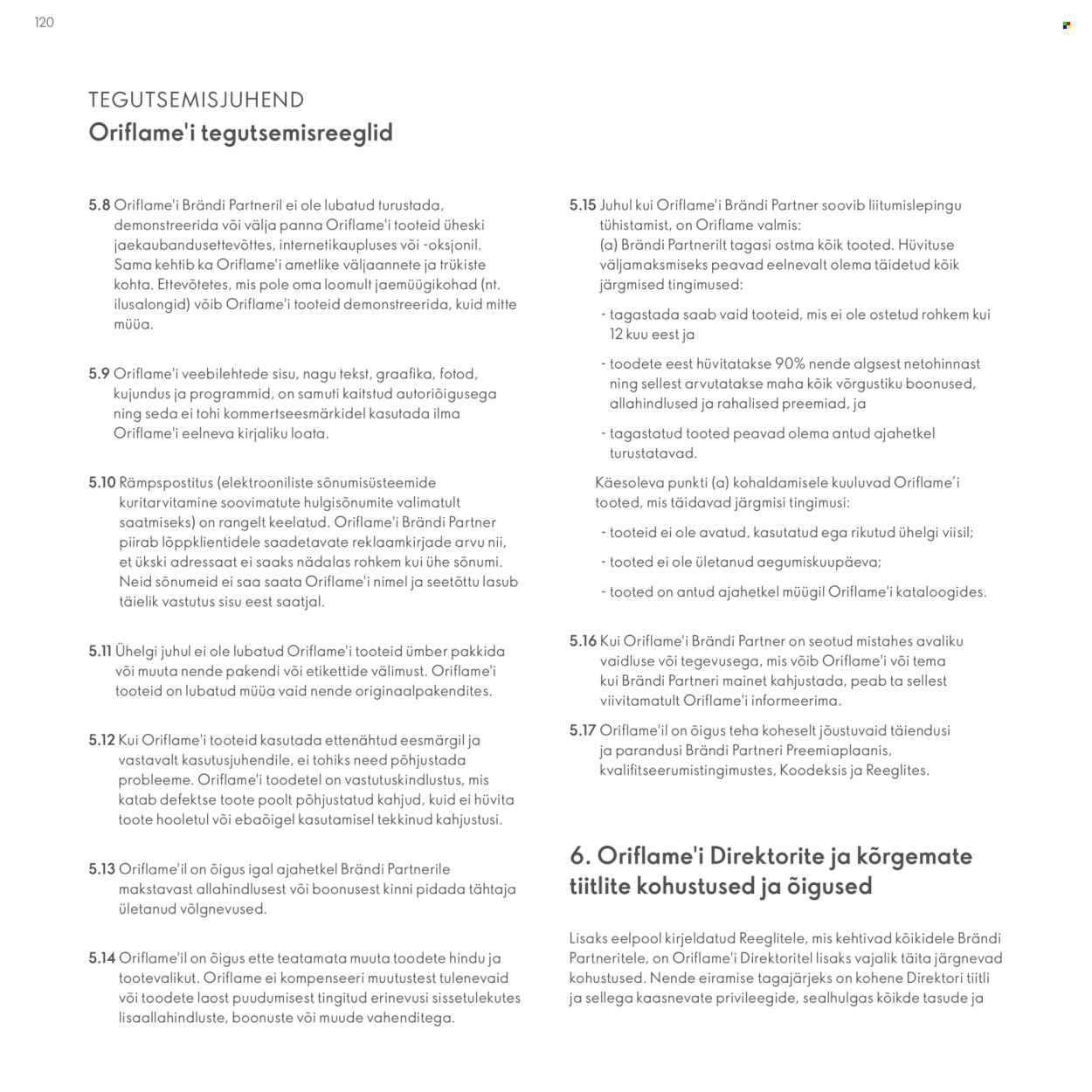 oriflame - Oriflame kliendileht - Brändi Partneri Preemiaplaan - page: 120