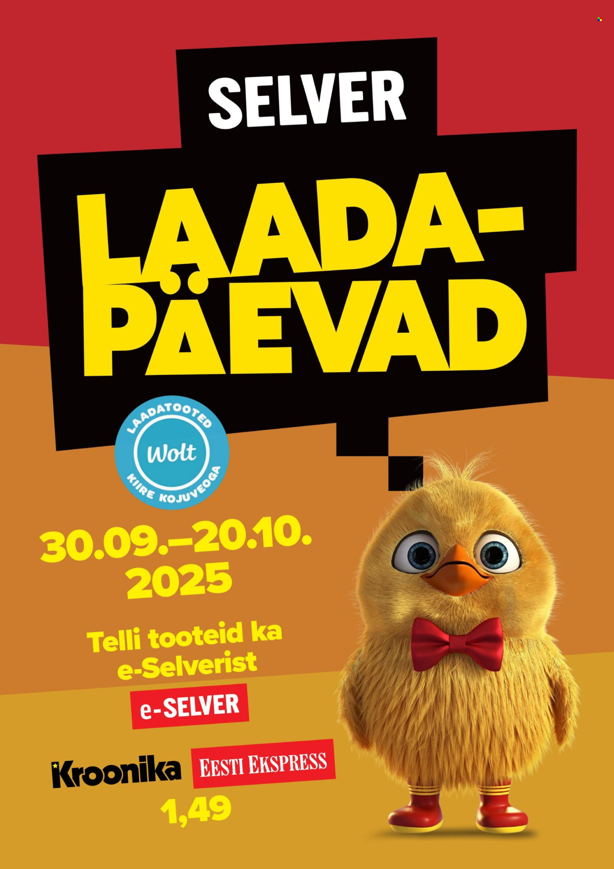 selver - Selver kliendileht - Laadapäevad (30.09 - 20.10.2025)