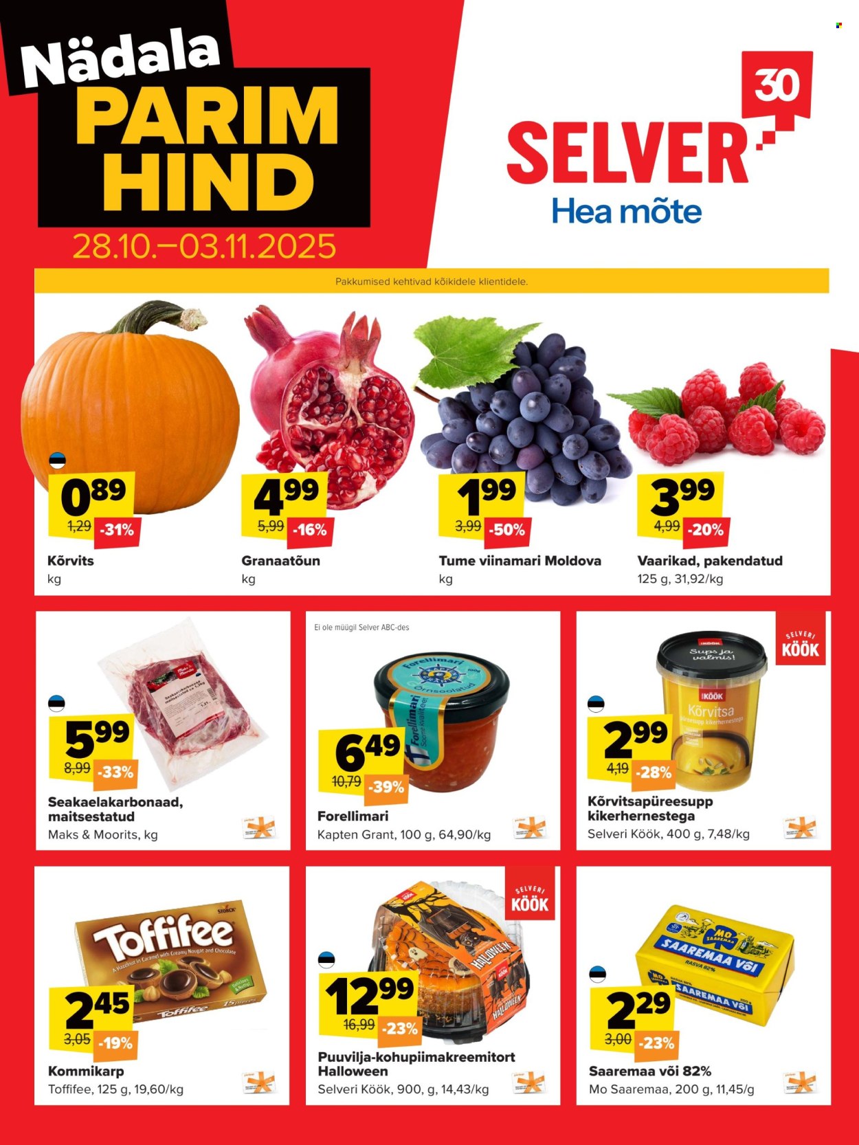 selver - Selver kliendileht - Nädala parim hind (28.10 - 3.11.2025)