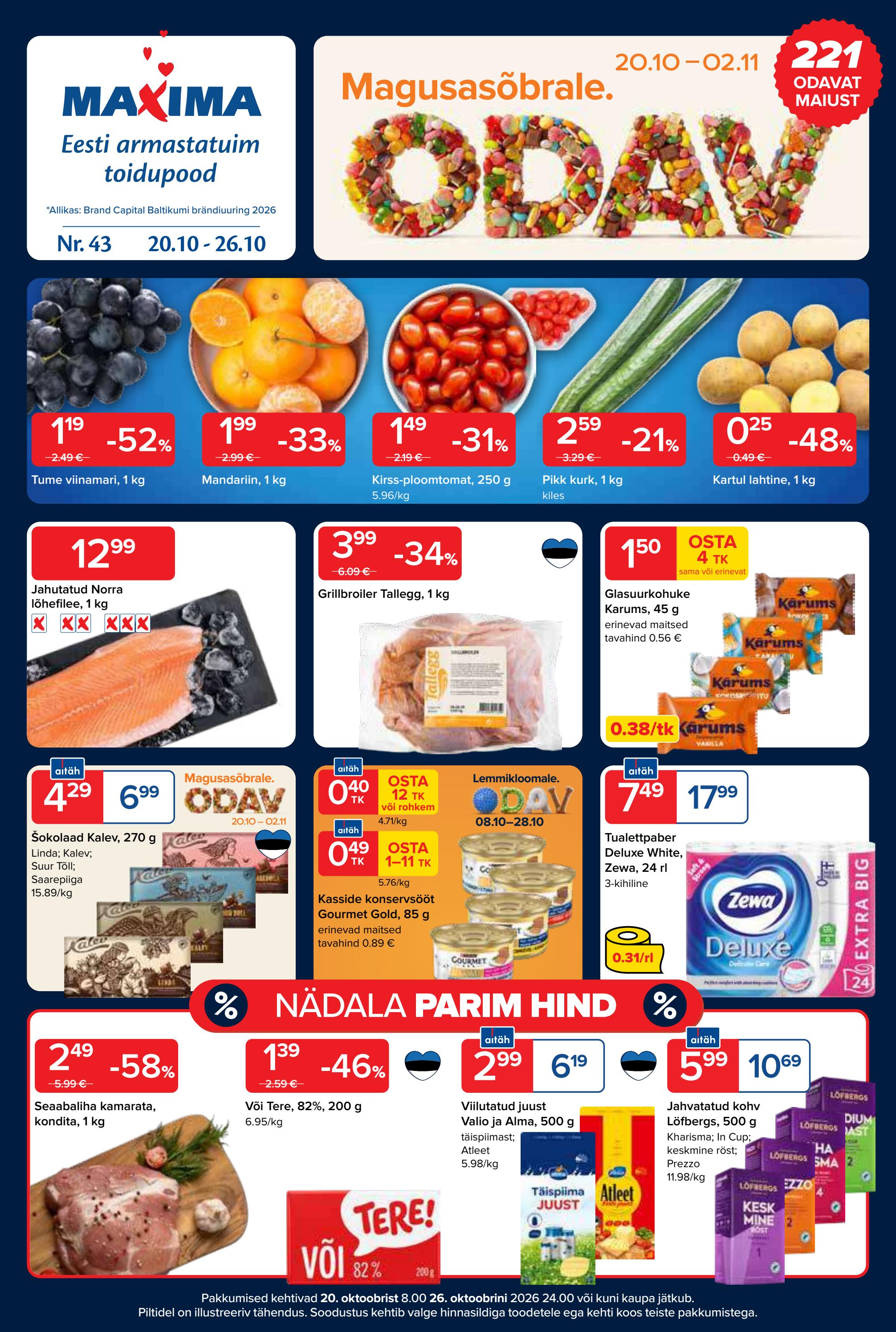 maxima - Maxima kliendileht 20.-26.10 (2026-10-20 - 2026-10-26)