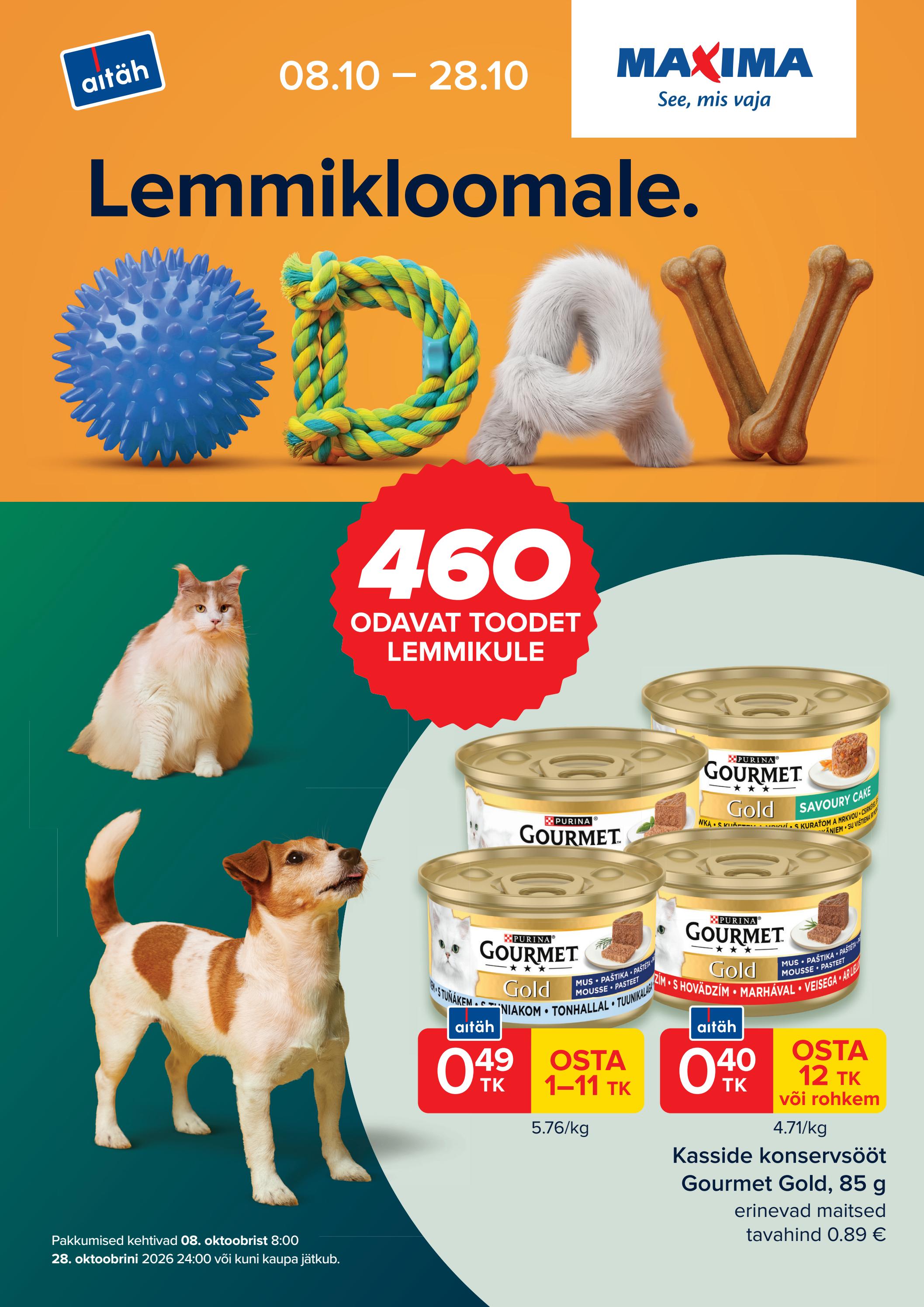 maxima - Lemmikutepäevad (2026-10-08 - 2026-10-28)