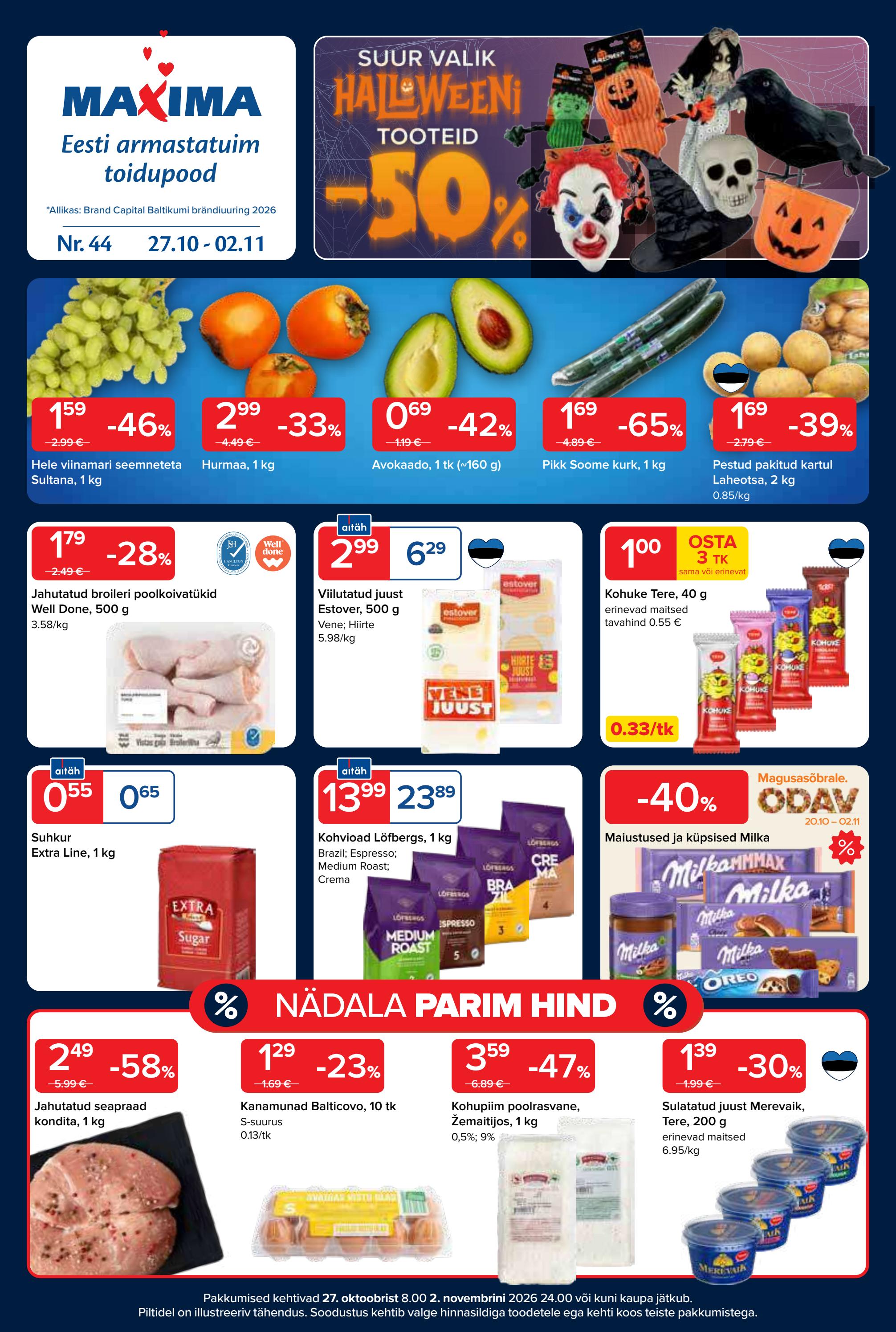 maxima - Maxima kliendileht 27.10-2.11 (2026-10-27 - 2026-11-02) - page: 1