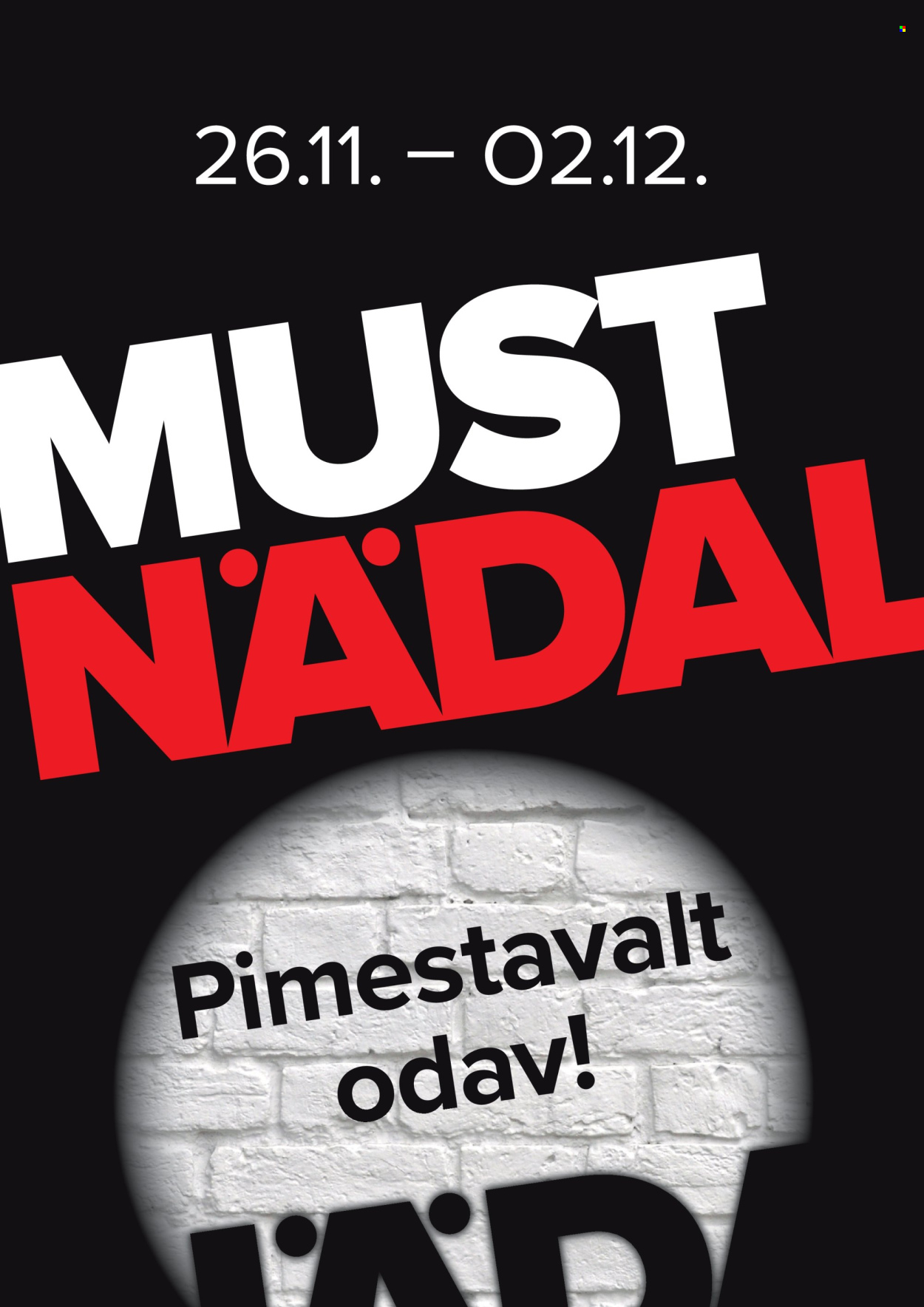 maxima - Maxima kliendileht - Musta nädala pakkumised (26.11 - 2.12.2024)