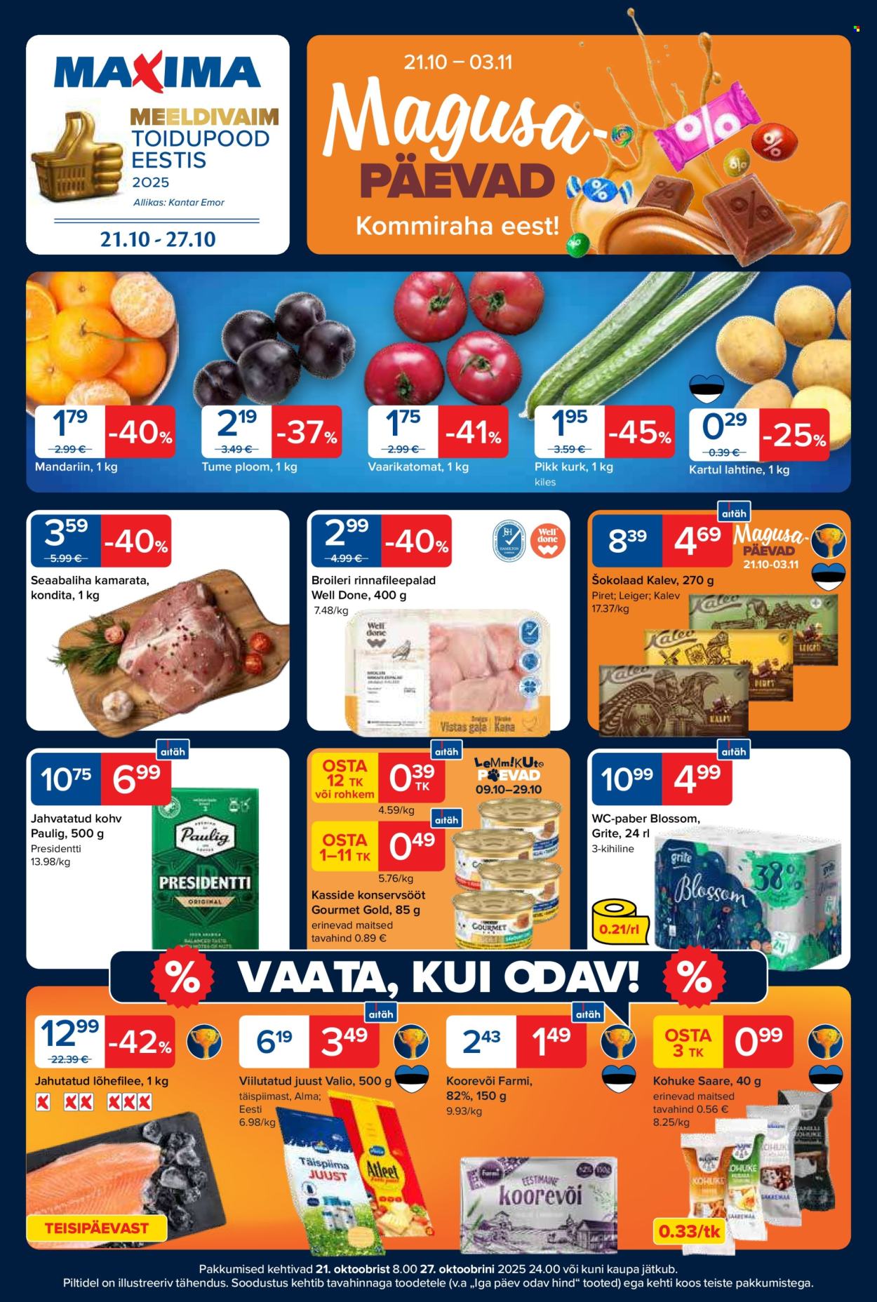 maxima - Maxima kliendileht - Maxima kliendileht nr. 43 (21.10 - 27.10.2025)