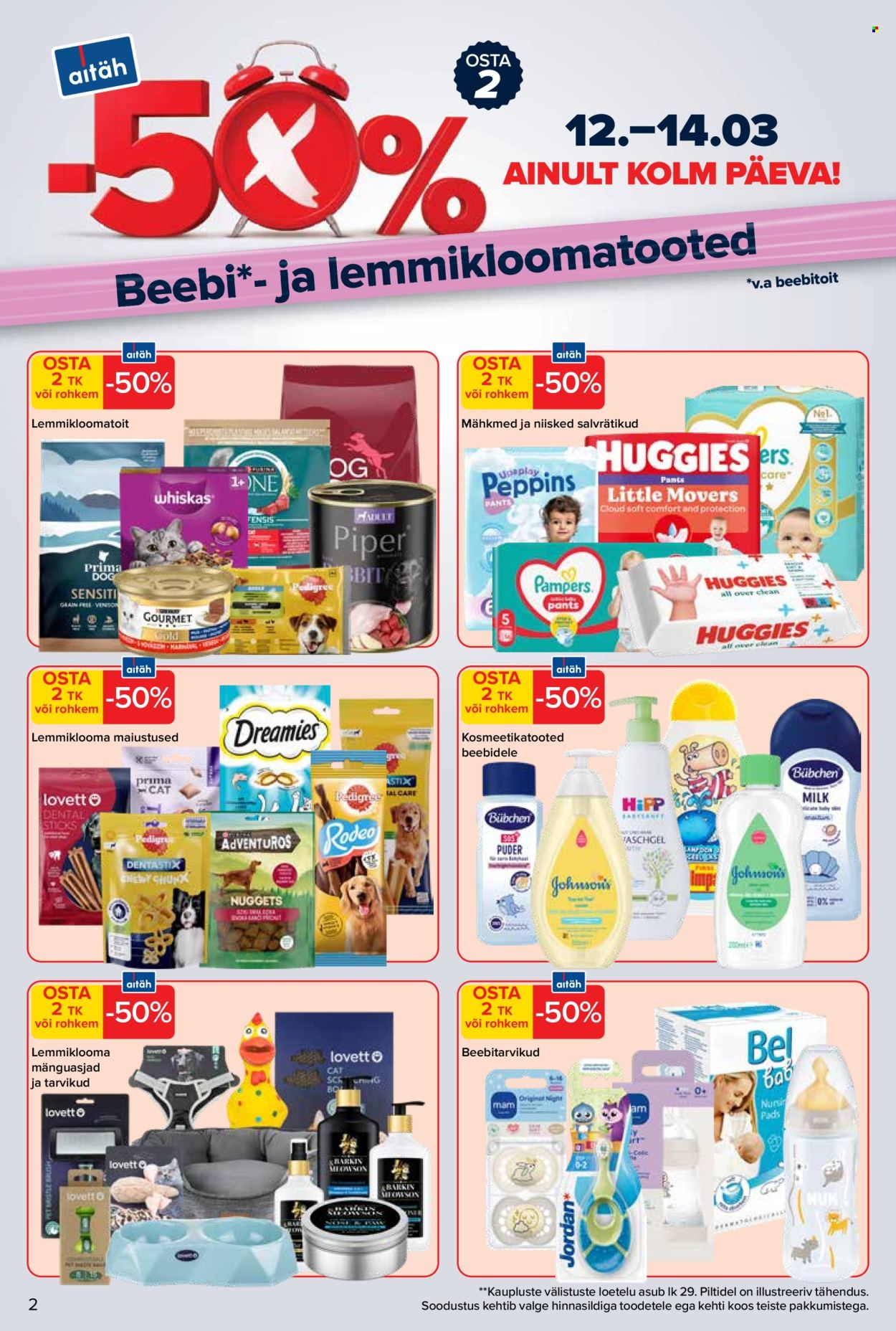 maxima - Maxima kliendileht - -50% Beebi- ja lemmikloomatooted (12.03 - 14.03.2026) - page: 1