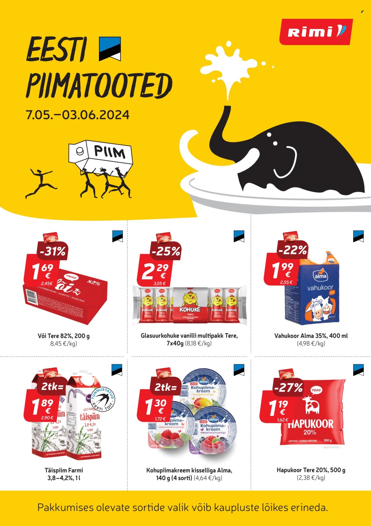 rimi - Rimi kliendileht - Mammutisuurune valik piimatooteid - page: 1