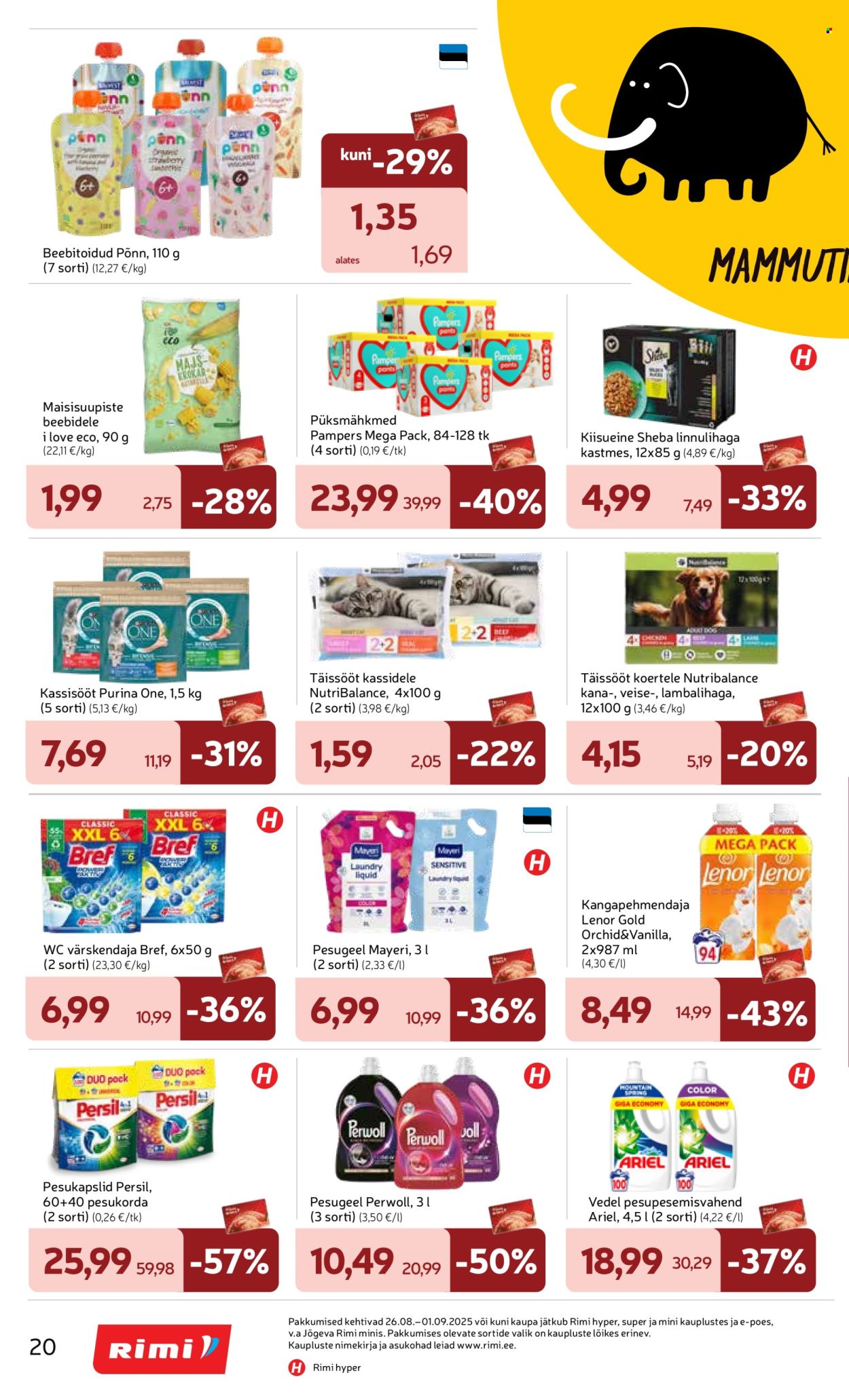 rimi - Rimi kliendileht - Mammutipäevad (26.08 - 1.09.2025) - page: 20