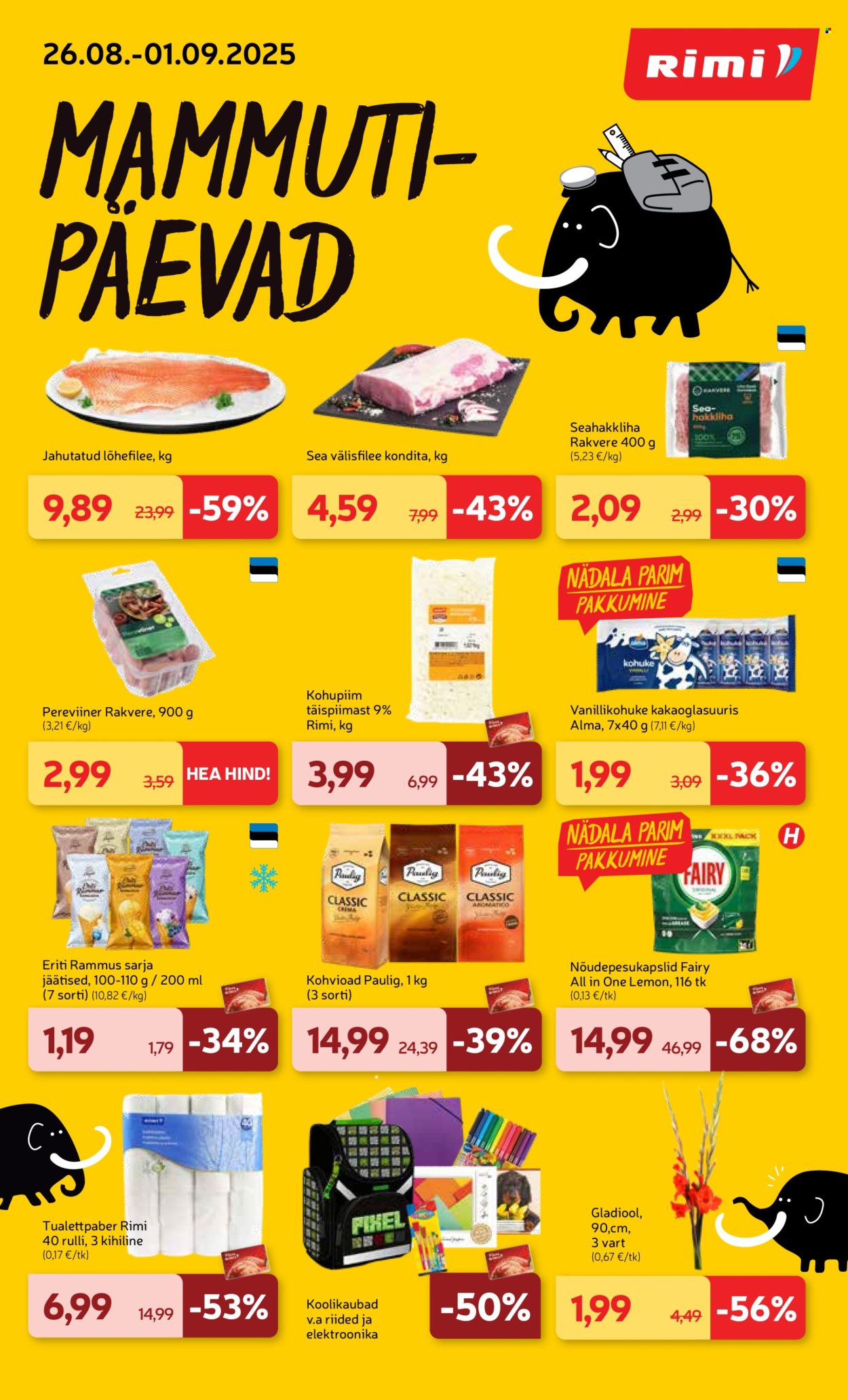 rimi - Rimi kliendileht - Mammutipäevad (26.08 - 1.09.2025)