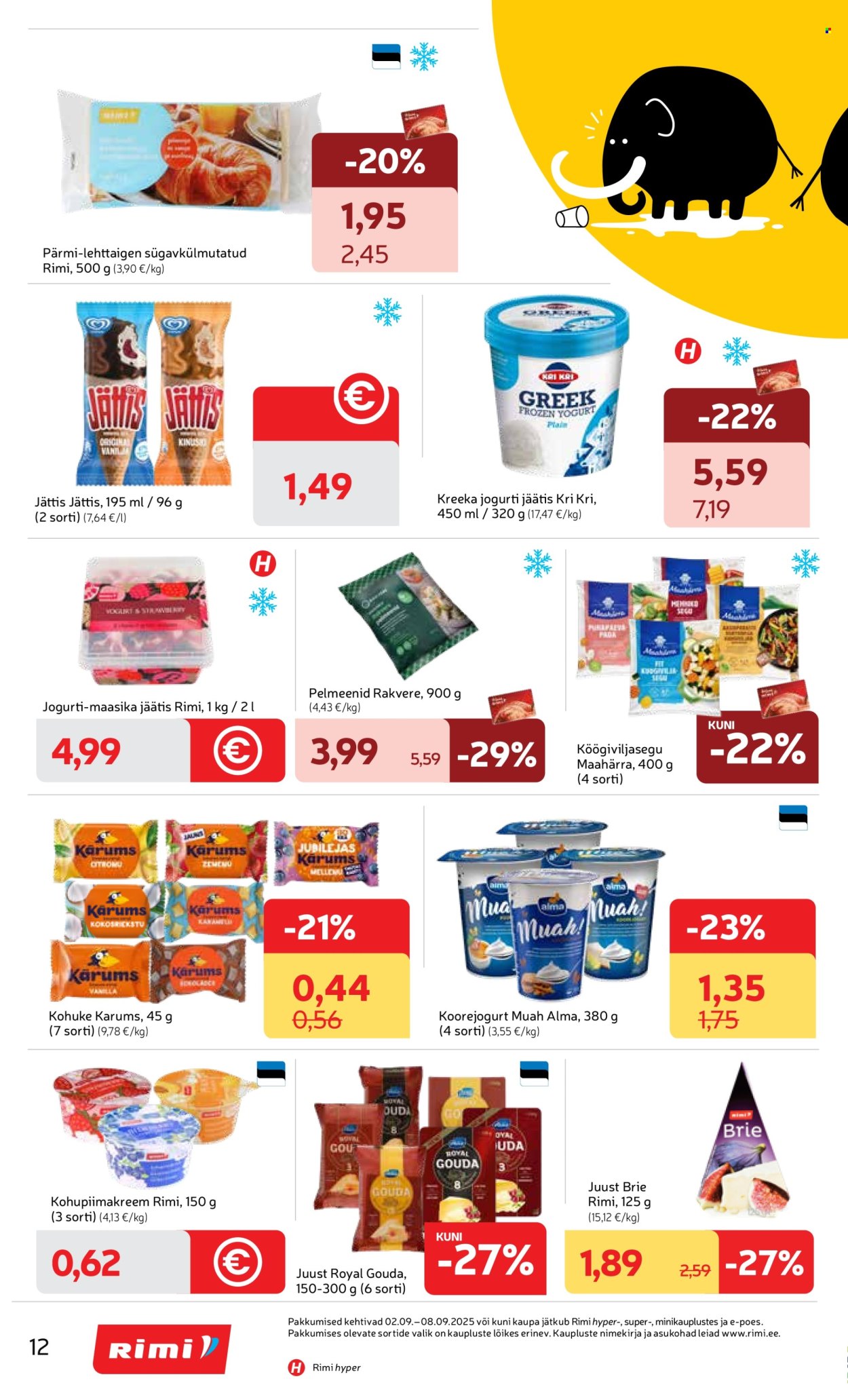 rimi - Rimi kliendileht - Mammutipäevad (2.09 - 8.09.2025) - page: 12
