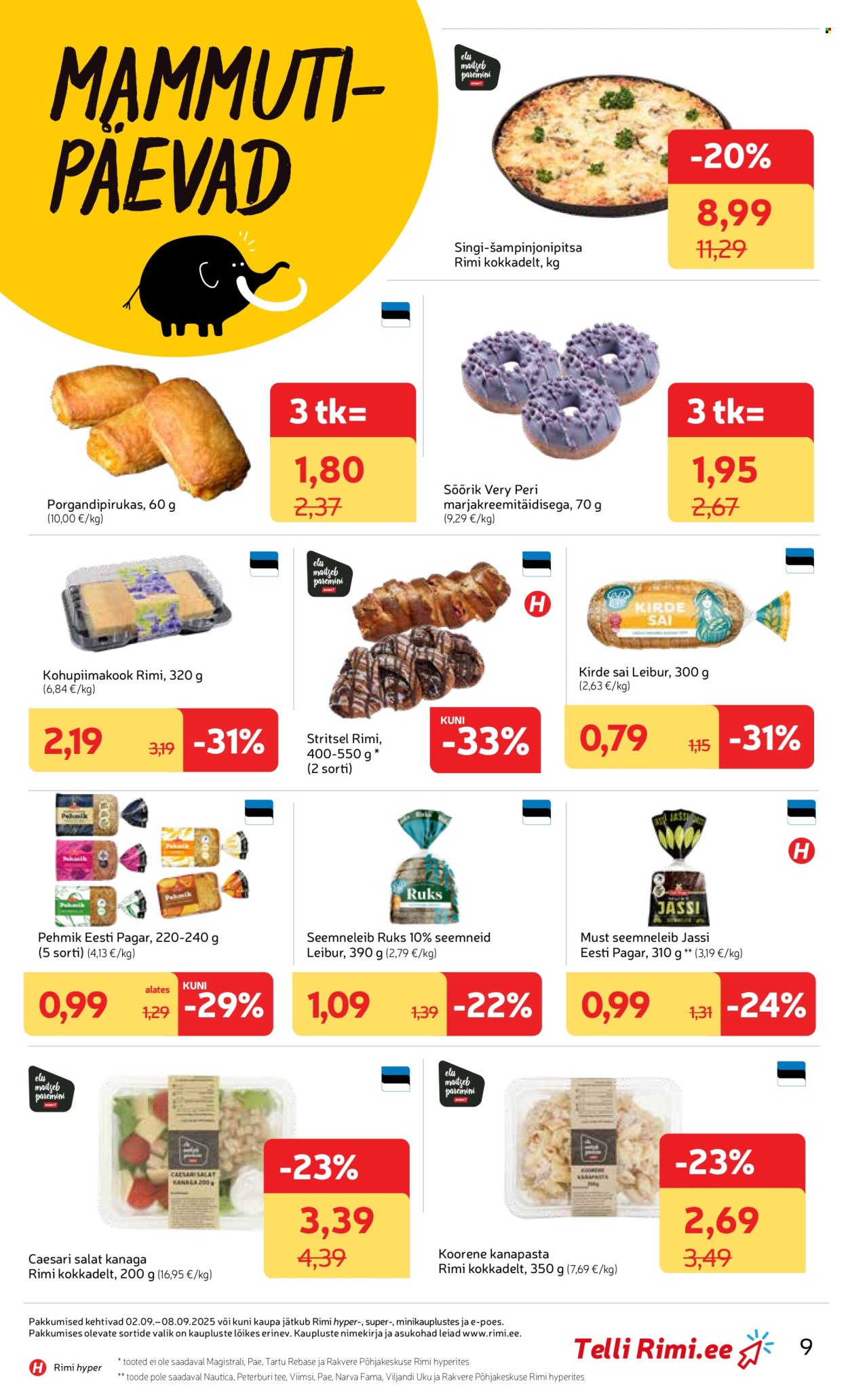 rimi - Rimi kliendileht - Mammutipäevad (2.09 - 8.09.2025) - page: 9