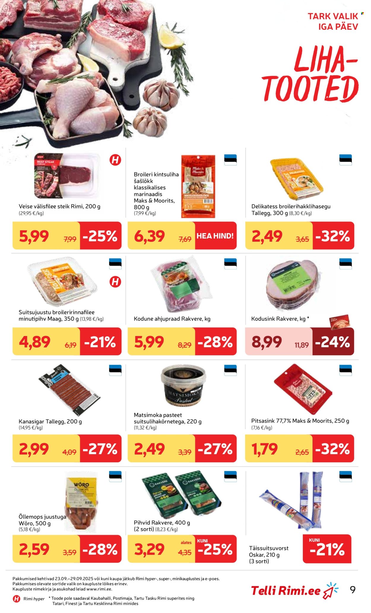 rimi - Rimi kliendileht - Kliendileht (23.09 - 29.09.2025) - page: 9