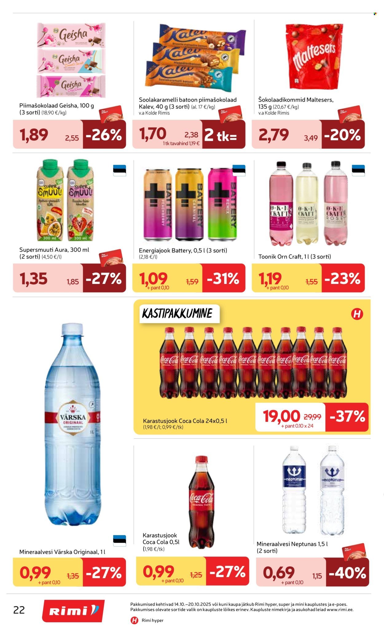 rimi - Rimi kliendileht - Kliendileht (14.10 - 20.10.2025) - page: 22