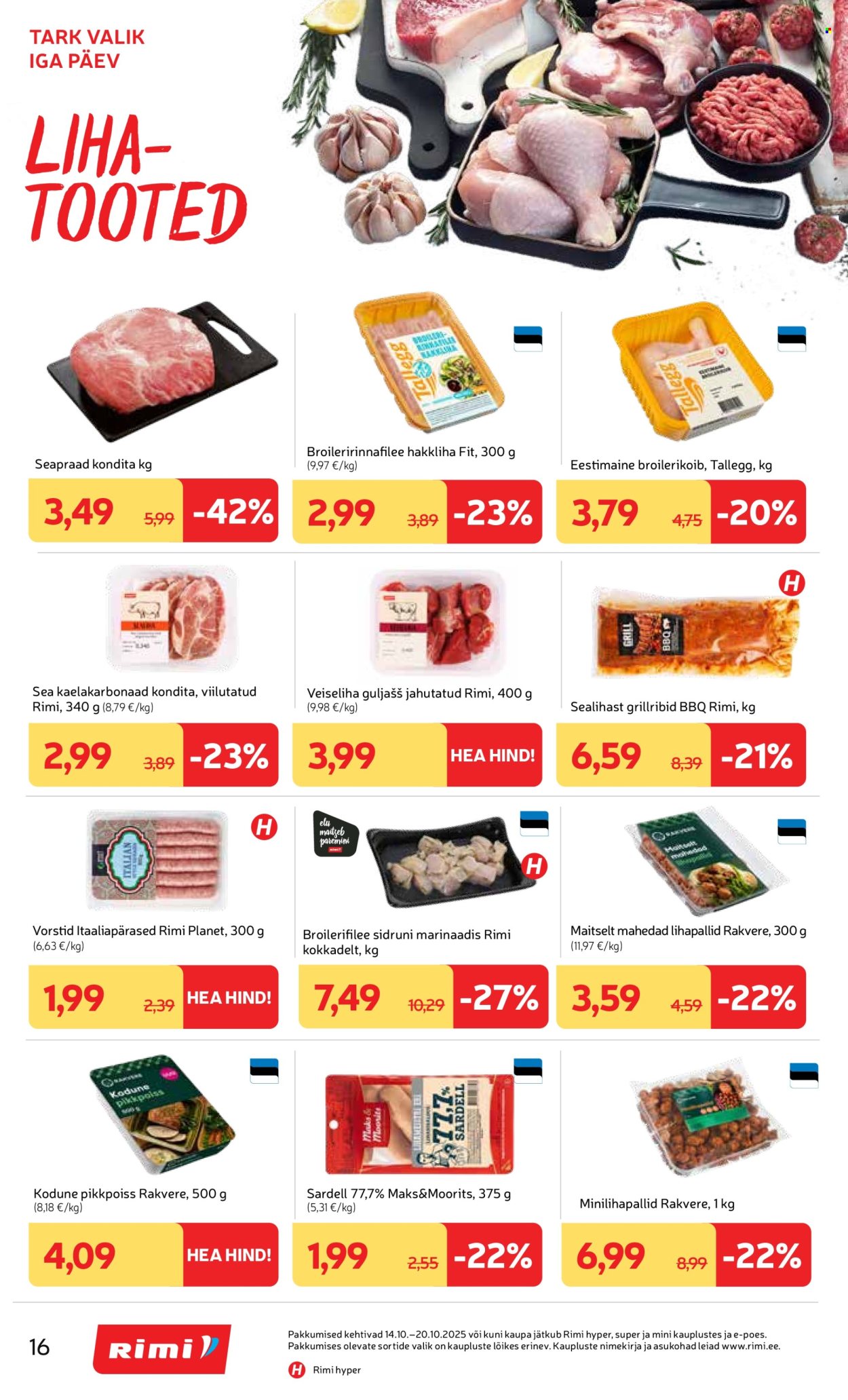rimi - Rimi kliendileht - Kliendileht (14.10 - 20.10.2025) - page: 16