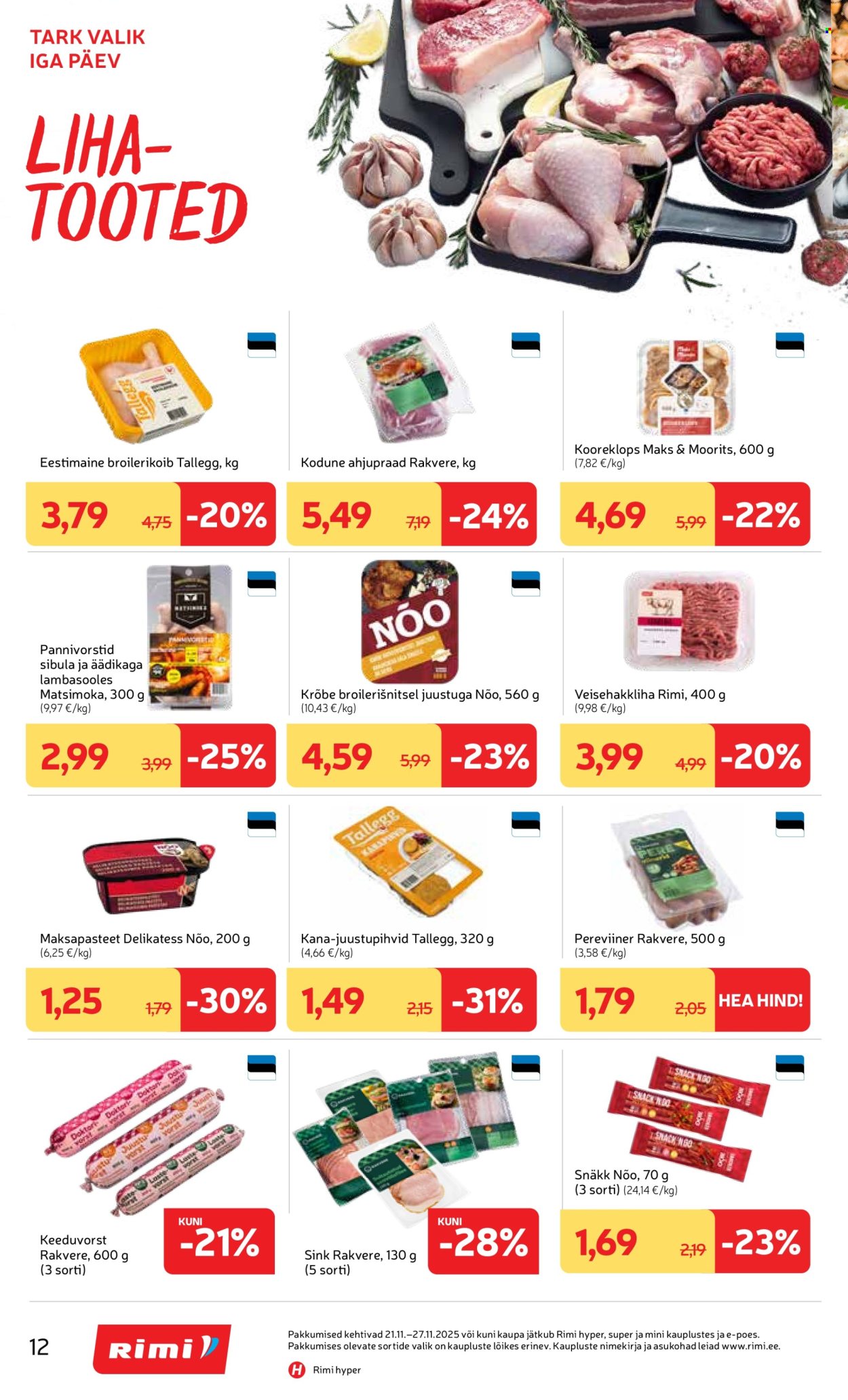 rimi - Rimi kliendileht - Kliendileht (21.10 - 27.10.2025) - page: 12
