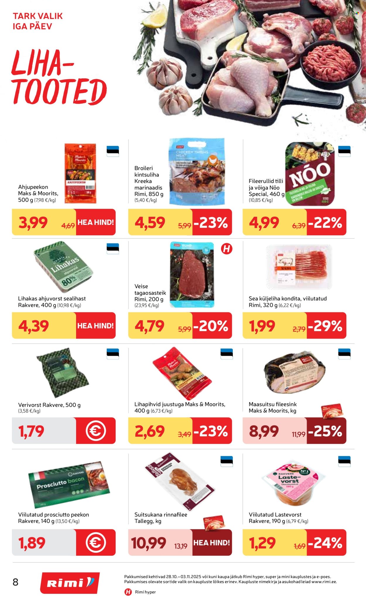 rimi - Rimi kliendileht - Kliendileht (28.10 - 3.11.2025) - page: 8