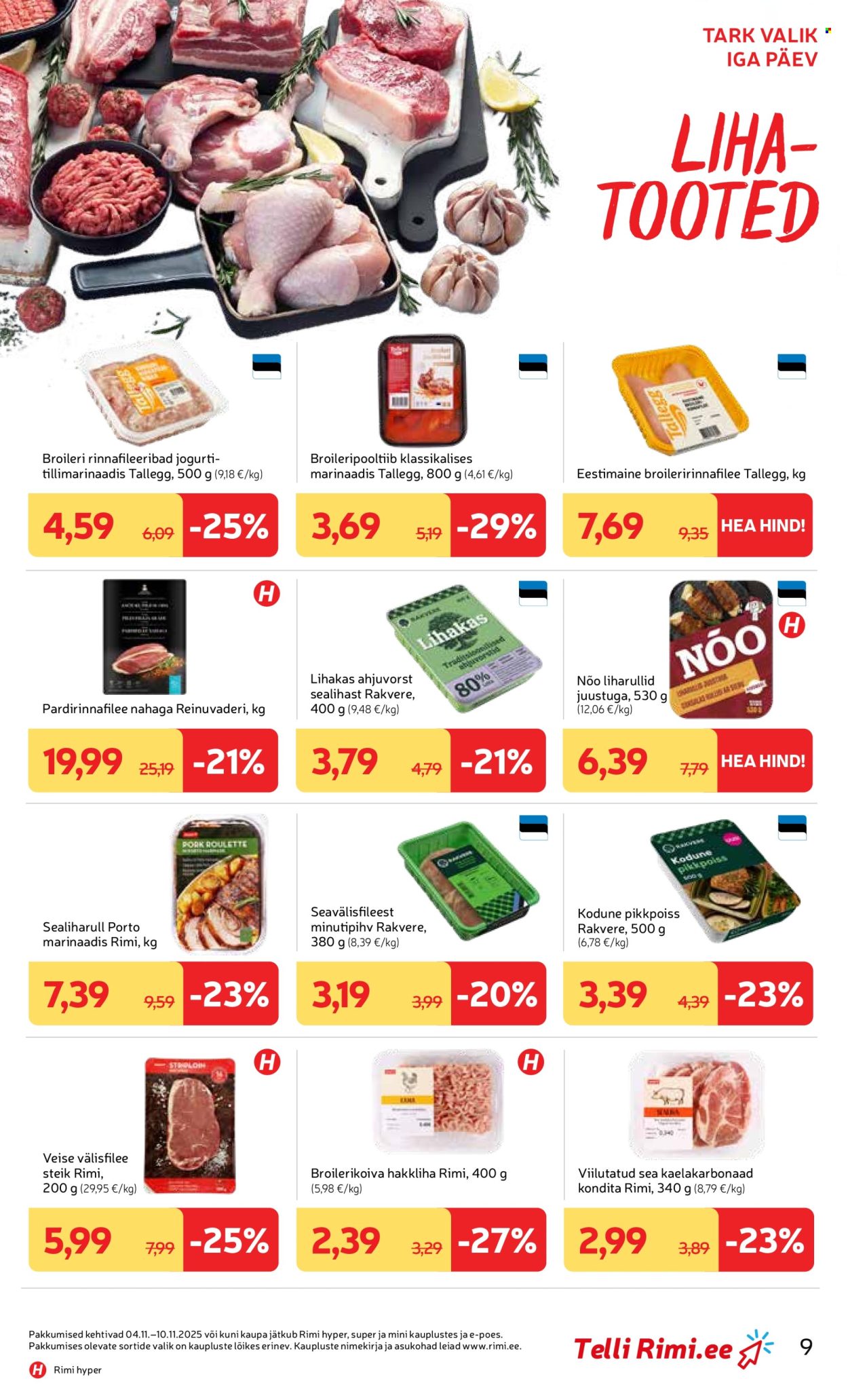 rimi - Rimi kliendileht - Kliendileht (4.11 - 10.11.2025) - page: 9