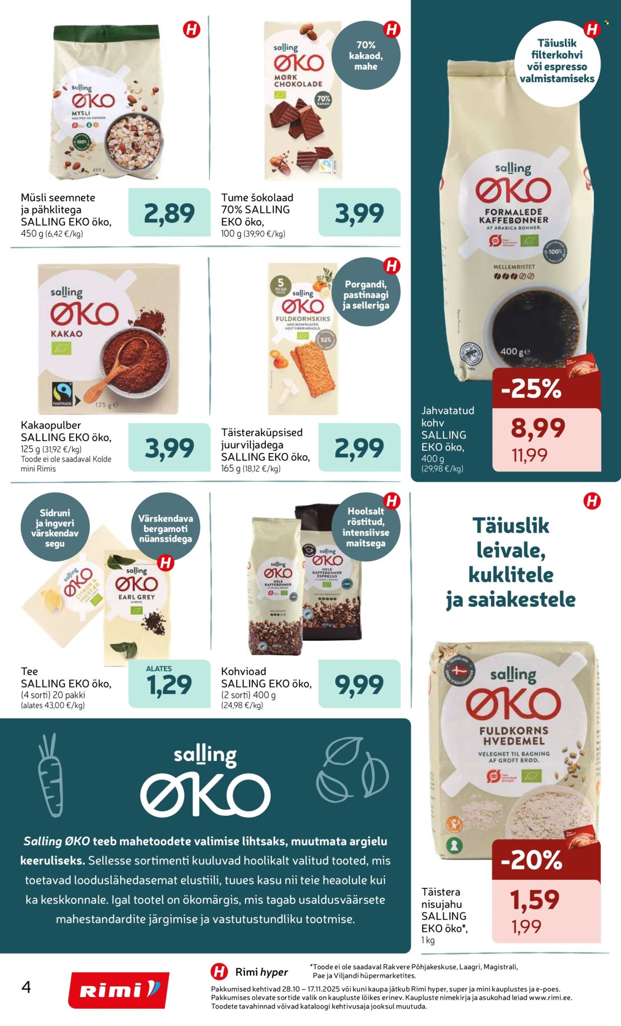 rimi - Rimi kliendileht - Sallingu tootekataloog – uus nimi igapäevaste toodete valikus (28.10 - 17.11.2025) - page: 4