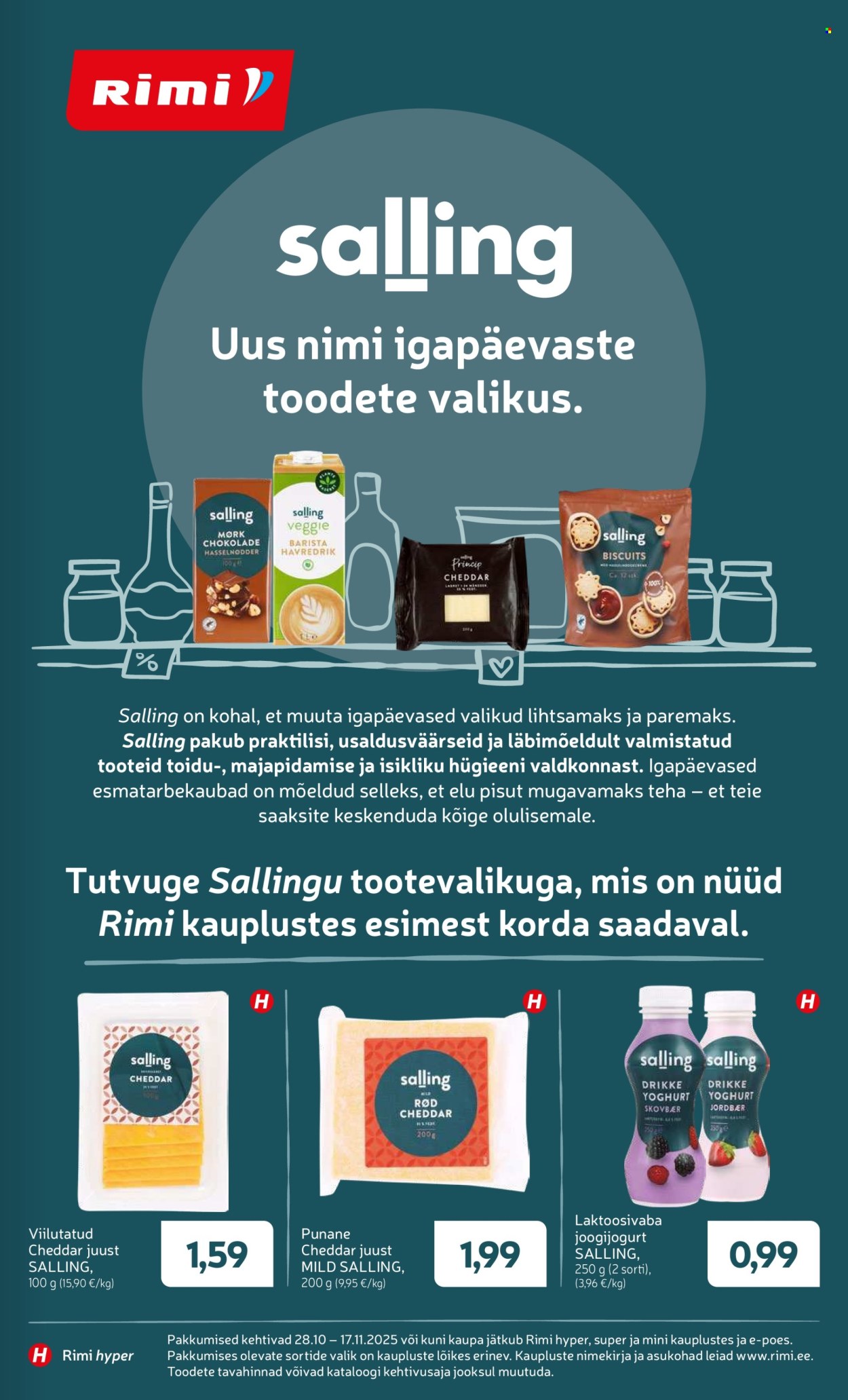 rimi - Rimi kliendileht - Sallingu tootekataloog – uus nimi igapäevaste toodete valikus (28.10 - 17.11.2025)
