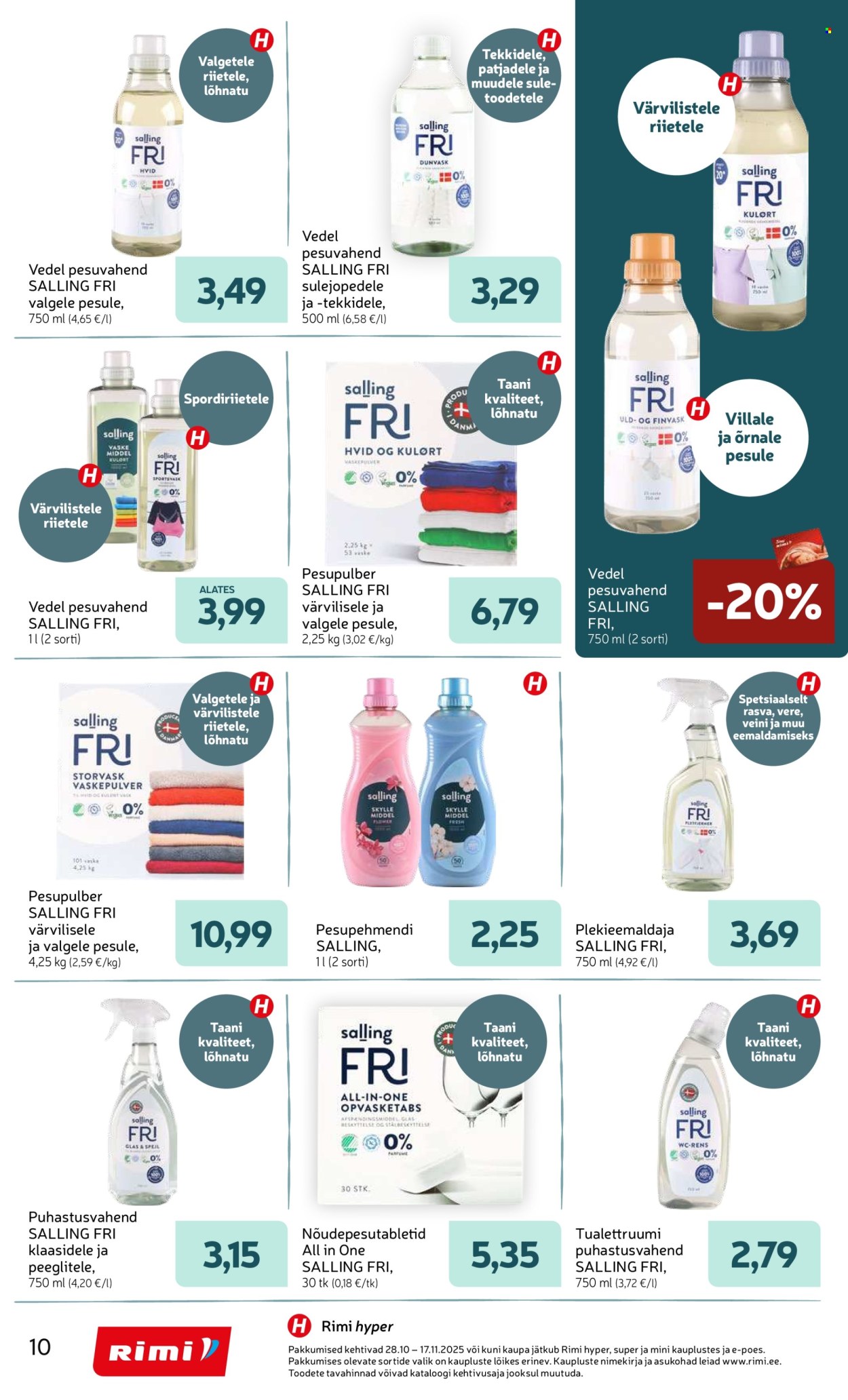 rimi - Rimi kliendileht - Sallingu tootekataloog – uus nimi igapäevaste toodete valikus (28.10 - 17.11.2025) - page: 10