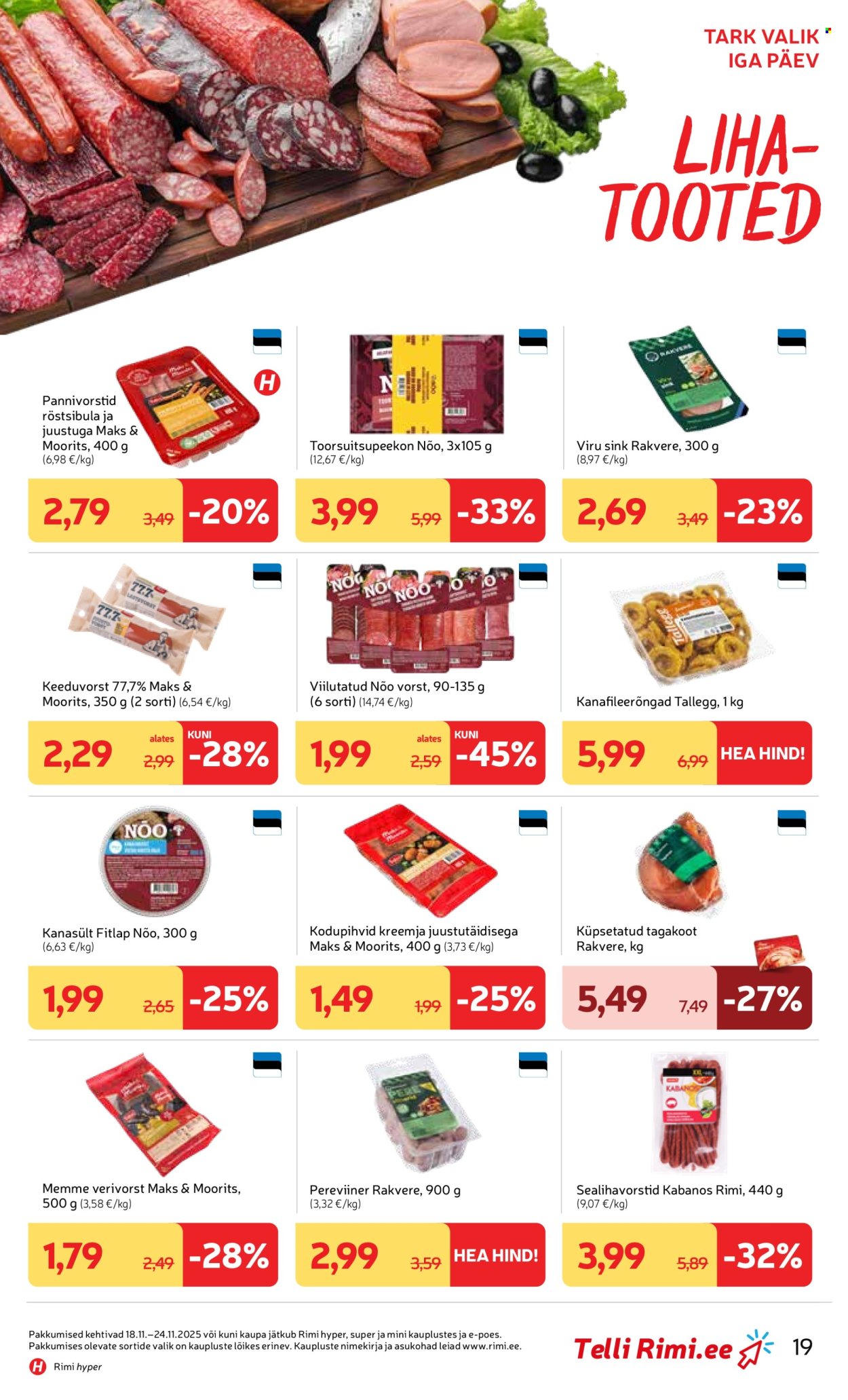rimi - Rimi kliendileht - Kliendileht (18.11 - 24.11.2025) - page: 19