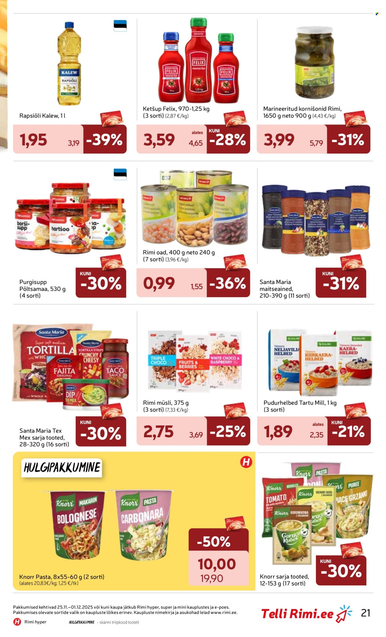 rimi - Rimi kliendileht - Kliendileht (25.11 - 1.12.2025) - page: 21