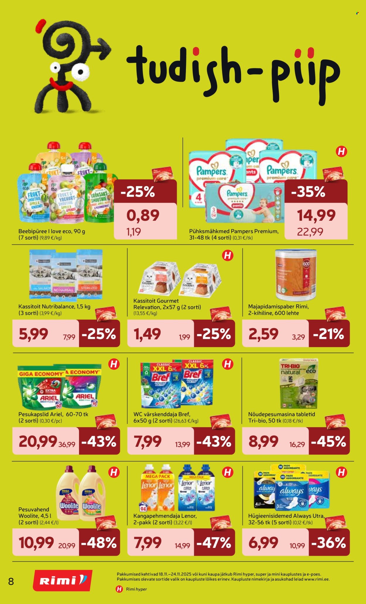 rimi - Rimi kliendileht - Kliendileht (25.11 - 1.12.2025) - page: 8