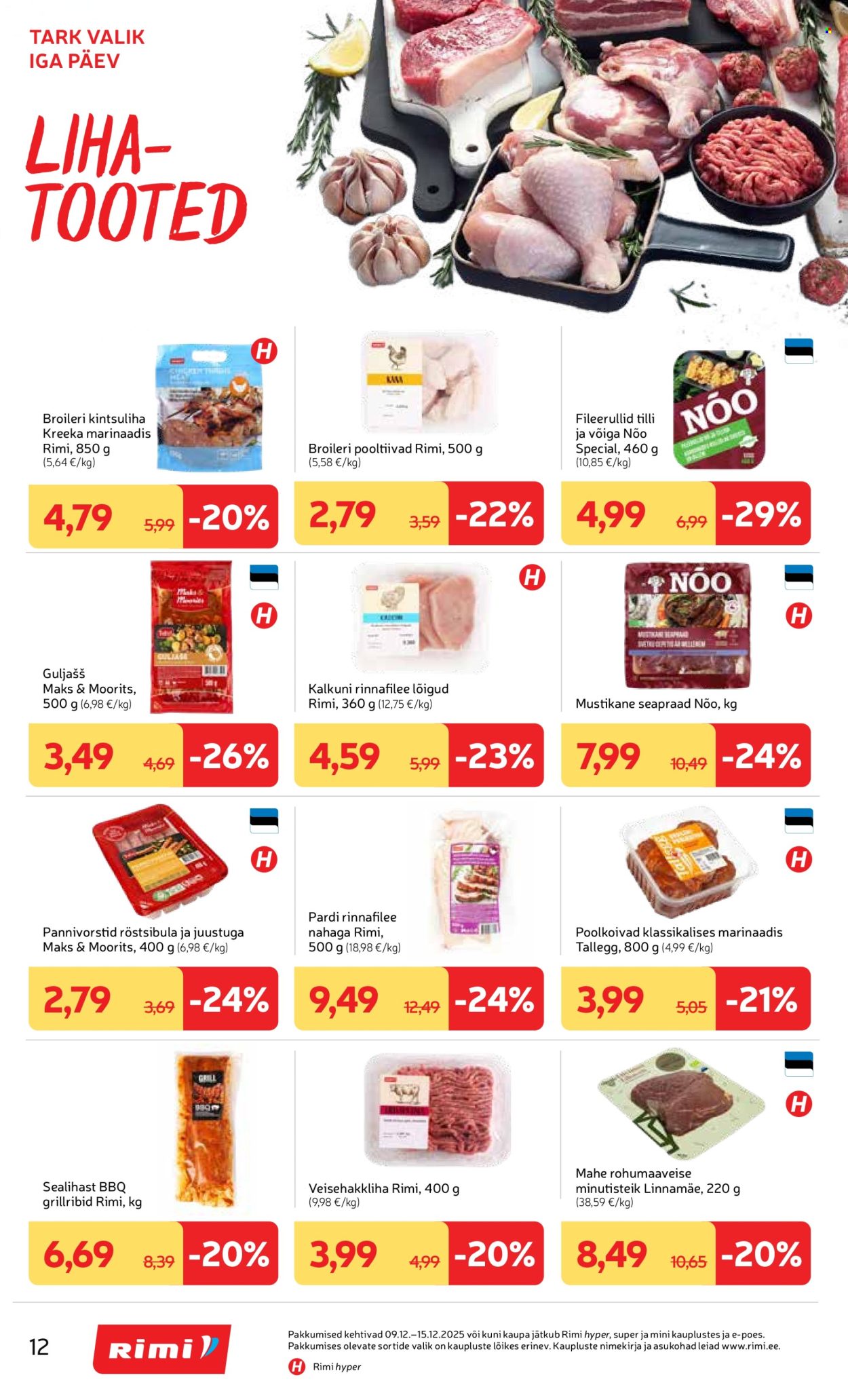 rimi - Rimi kliendileht - Kliendileht (9.12 - 15.12.2025) - page: 12