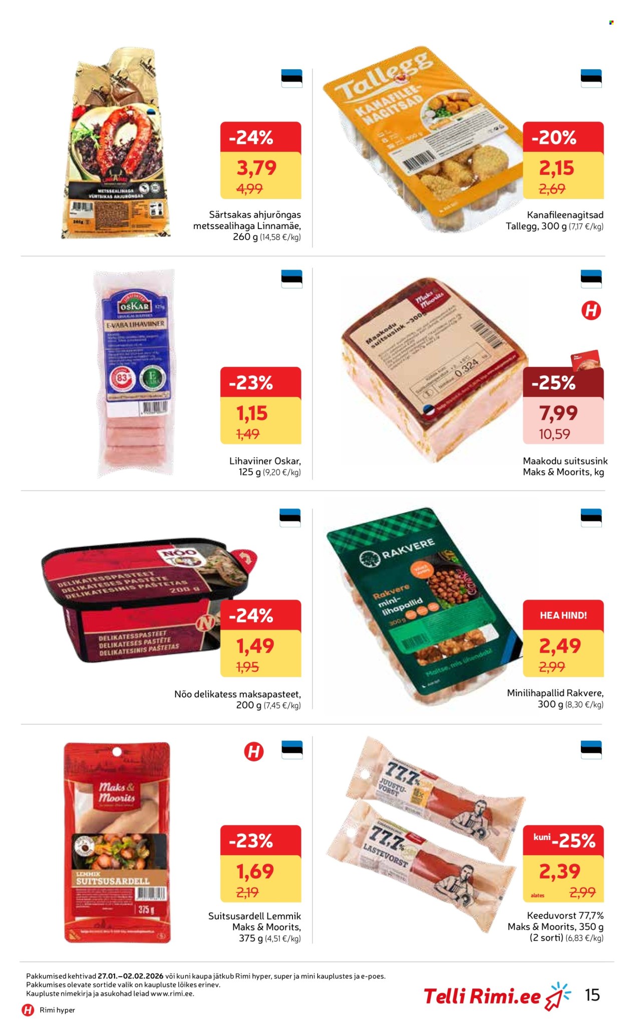 rimi - Rimi kliendileht - Kliendileht (27.01 - 2.02.2026) - page: 15