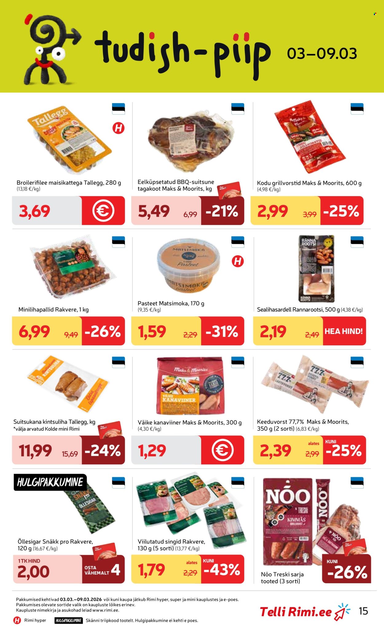 rimi - Rimi kliendileht - Kliendileht (3.03 - 9.03.2026) - page: 15