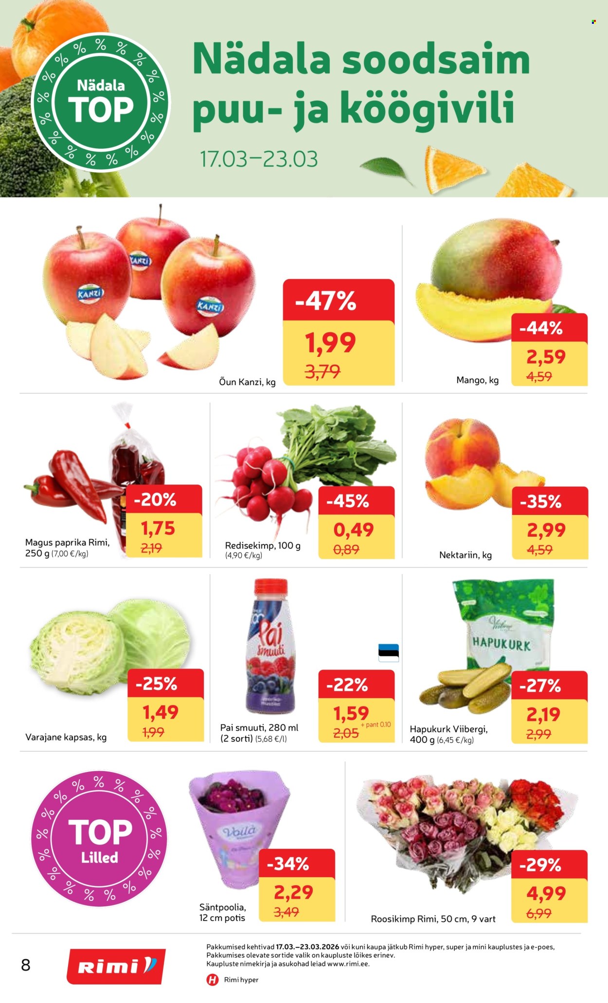 rimi - Rimi kliendileht - Kliendileht (17.03 - 23.03.2026) - page: 8
