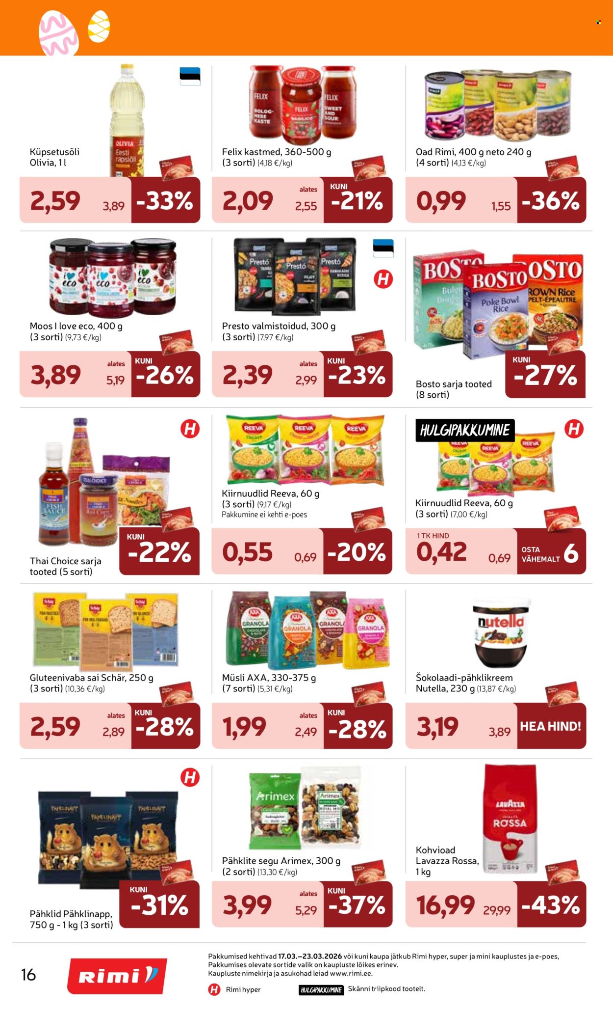 rimi - Rimi kliendileht - Kliendileht (17.03 - 23.03.2026) - page: 16