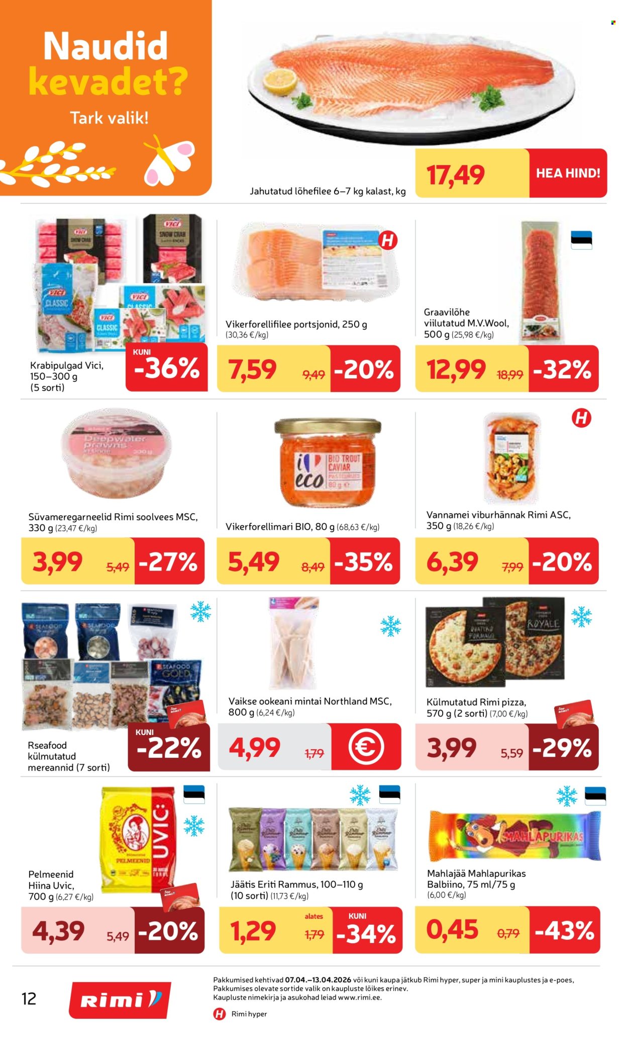 rimi - Rimi kliendileht - Kliendileht (7.04 - 13.04.2026) - page: 12