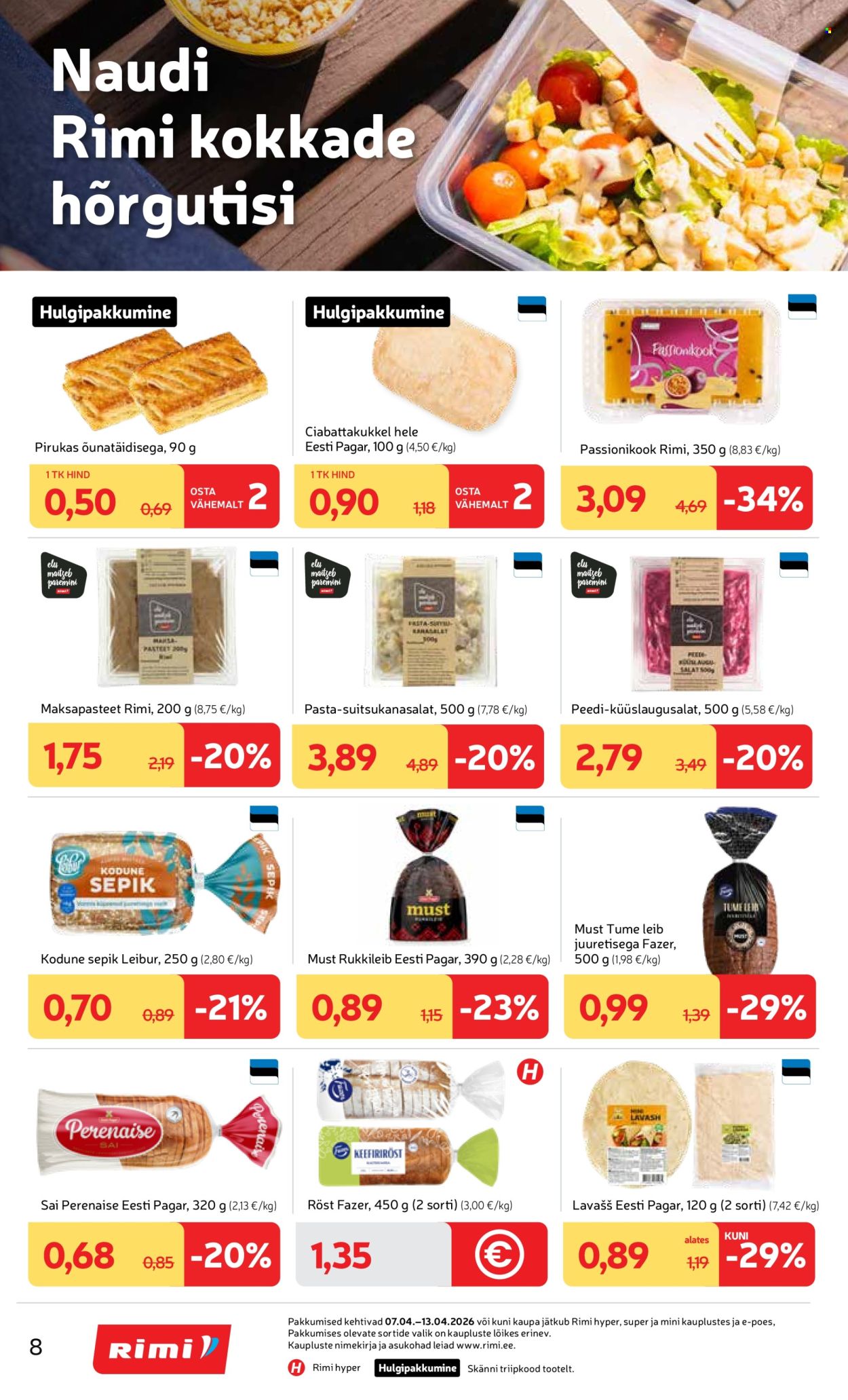rimi - Rimi kliendileht - Kliendileht (7.04 - 13.04.2026) - page: 8