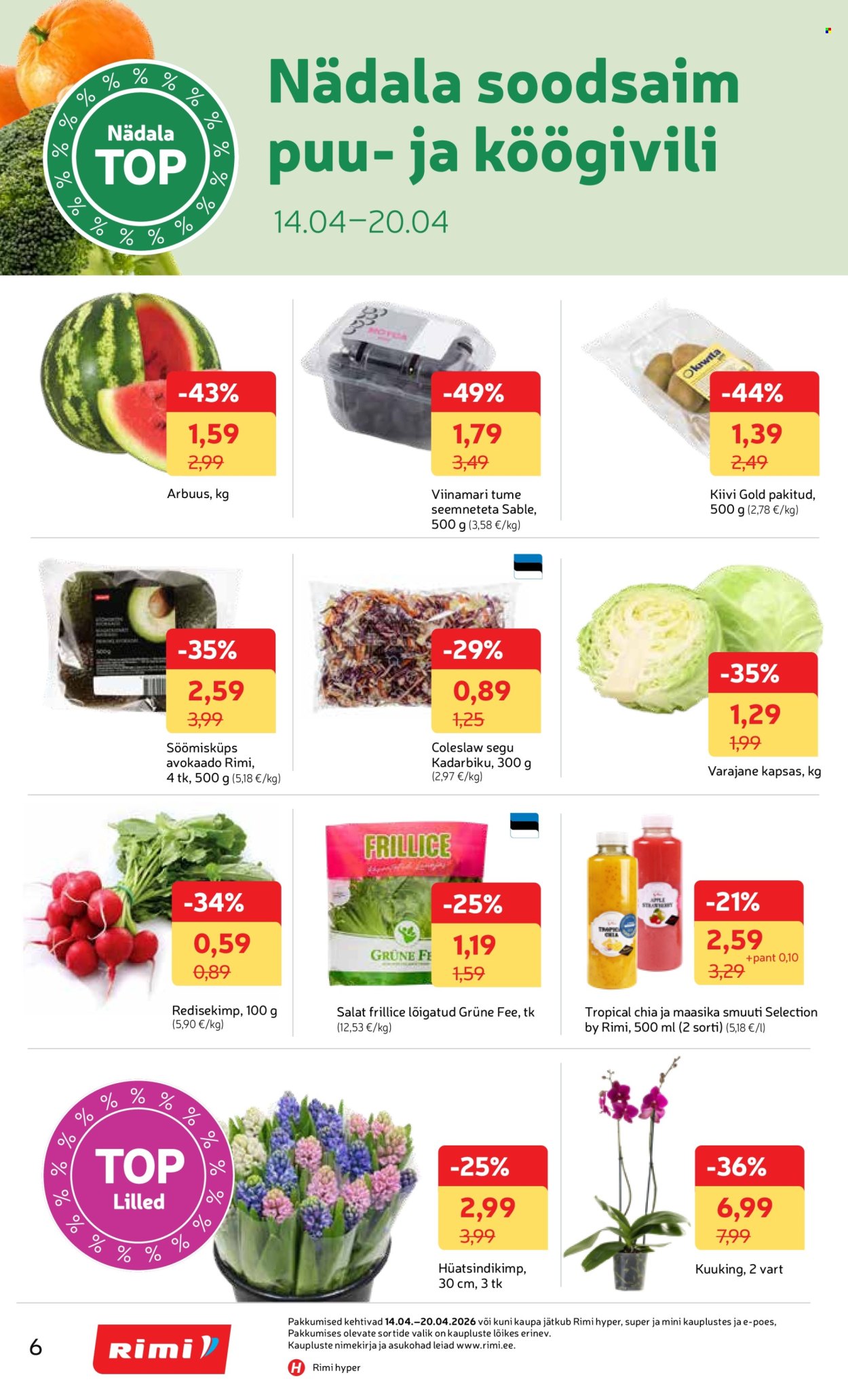rimi - Rimi kliendileht - Kliendileht (14.04 - 20.04.2026) - page: 6
