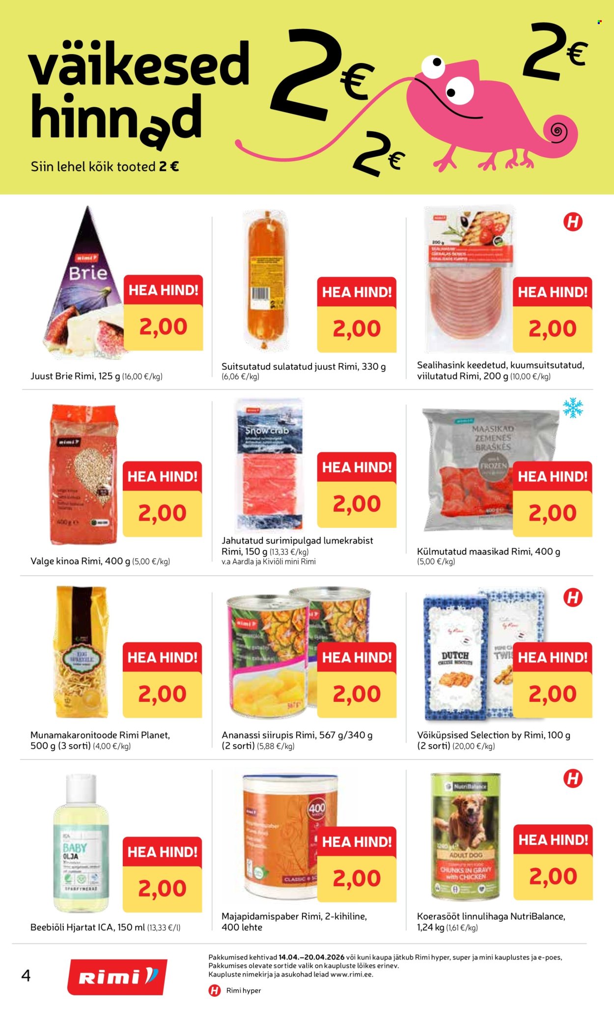 rimi - Rimi kliendileht - Kliendileht (14.04 - 20.04.2026) - page: 4