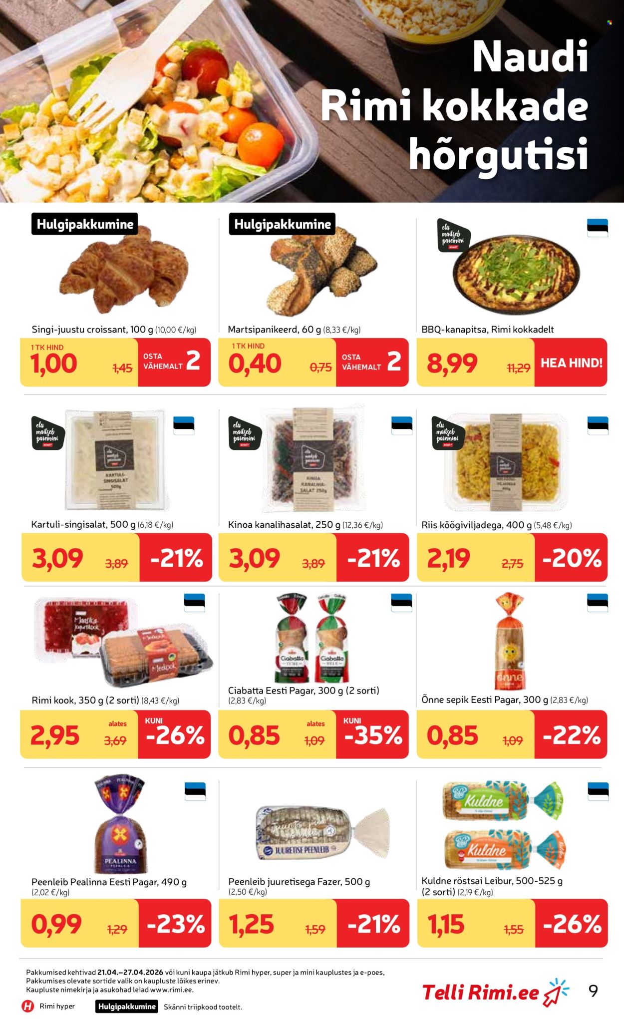 rimi - Rimi kliendileht - Kliendileht (21.04 - 27.04.2026) - page: 9