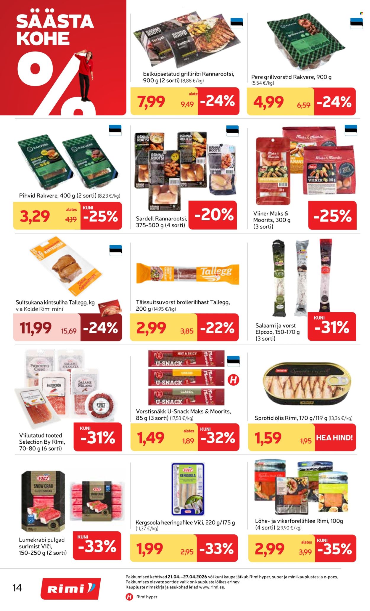 rimi - Rimi kliendileht - Kliendileht (21.04 - 27.04.2026) - page: 14
