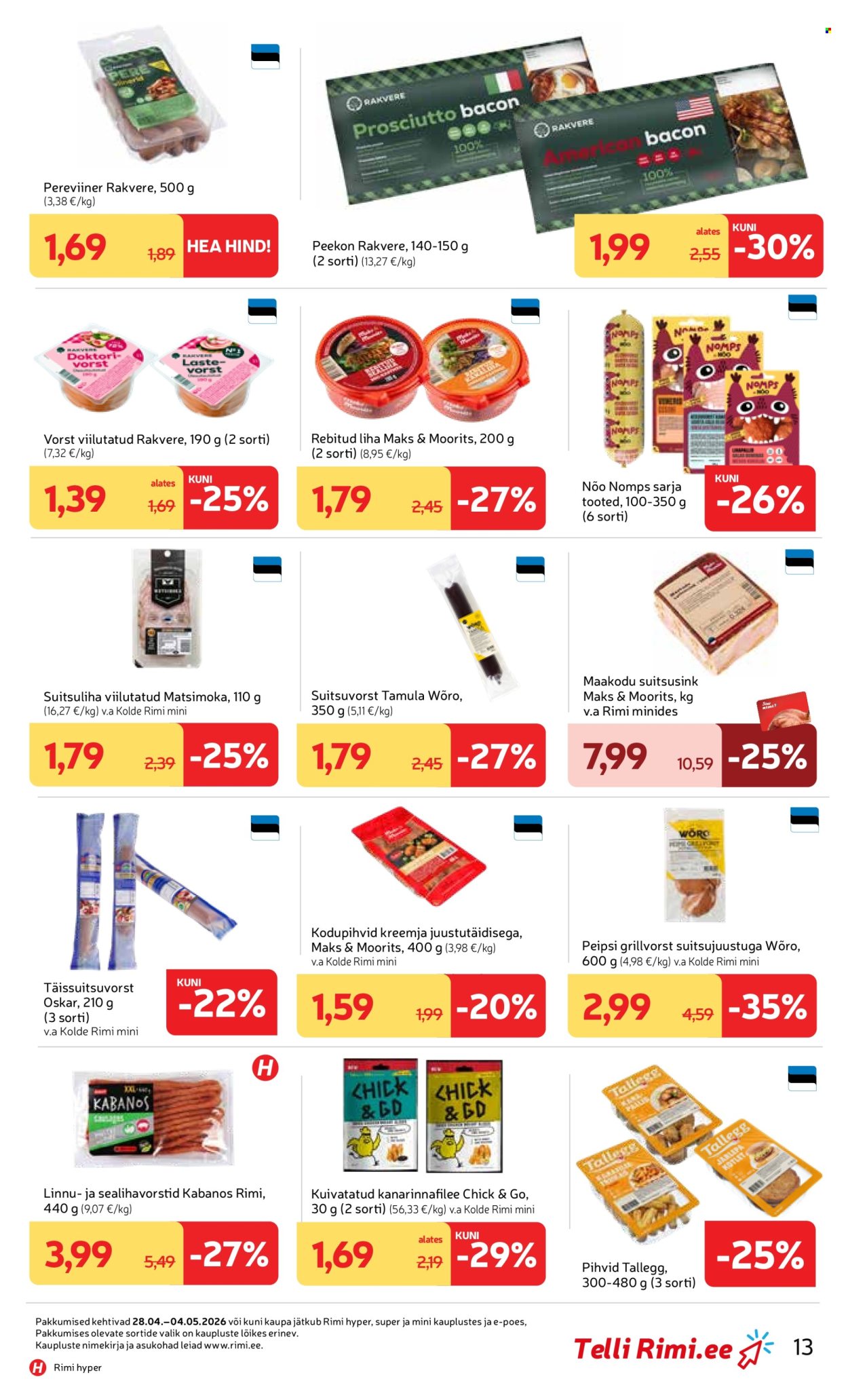 rimi - Rimi kliendileht - Kliendileht (28.04 - 4.05.2026) - page: 13