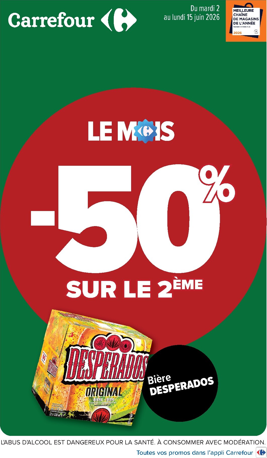 carrefour - Flyer Carrefour - Le Mois des Supporters pour la semaine prochaine du du mardi 02/06/2026 au du lundi 15/06/2026