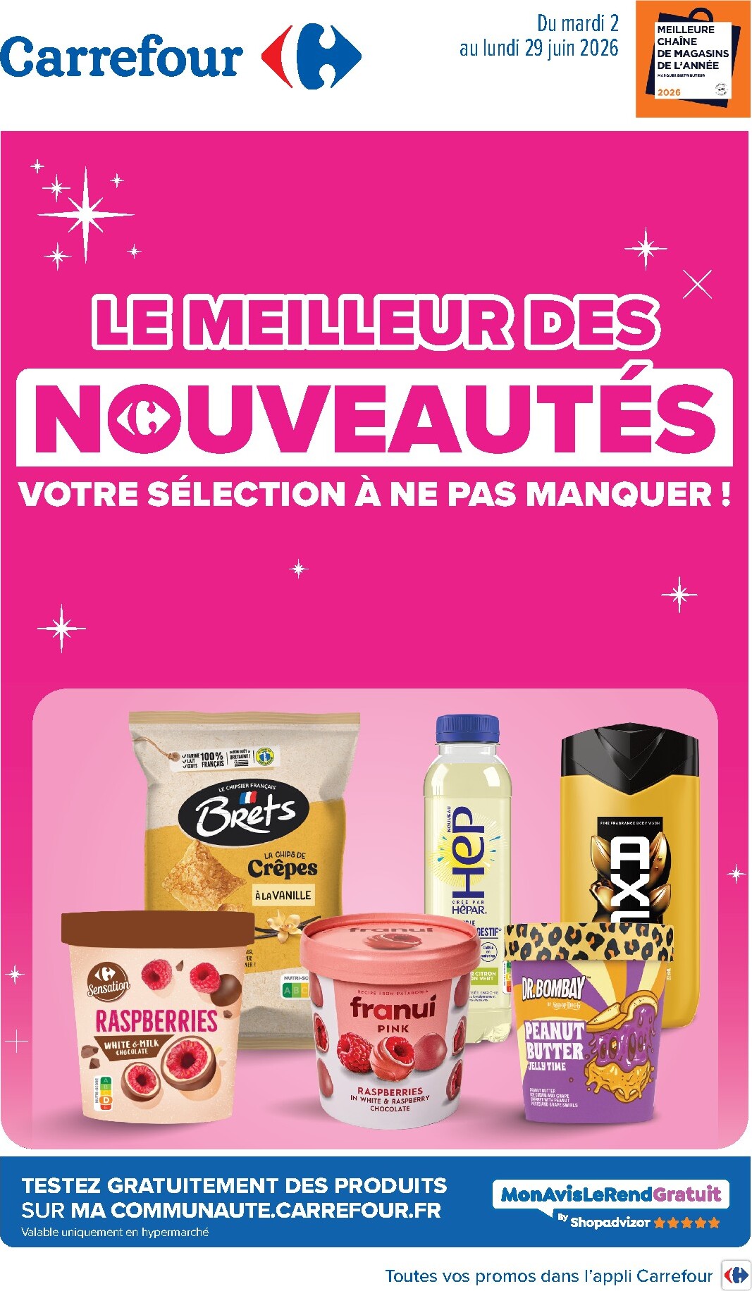 carrefour - Flyer Carrefour - Les Nouveautés de Juin pour la semaine prochaine du du mardi 02/06/2026 au du lundi 29/06/2026