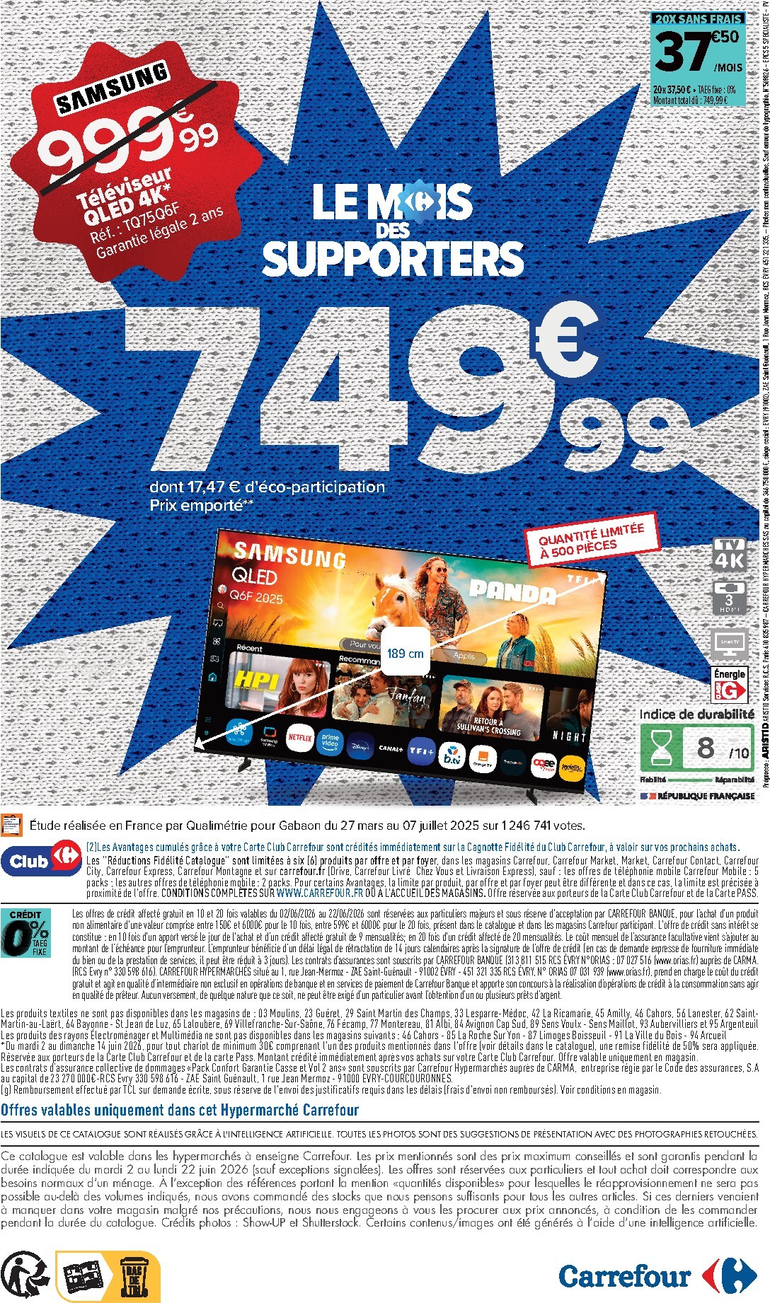 carrefour - Current Carrefour - Le Mois Des Supporters leaflet valid from du mardi 02/06/2026 to du lundi 22/06/2026 - page: 28
