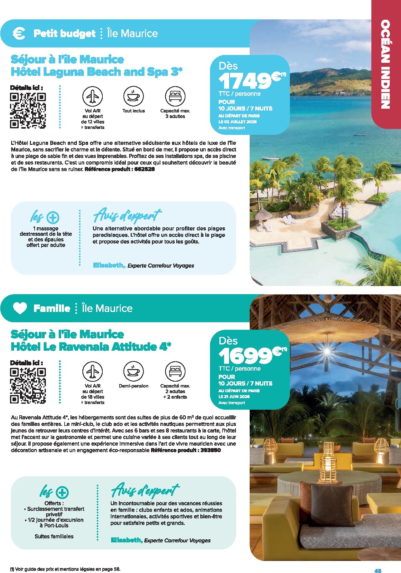 carrefour - Current Carrefour - Voyagez leaflet valid from de jeudi 01/01/2026 to du mardi 30/06/2026 - page: 45