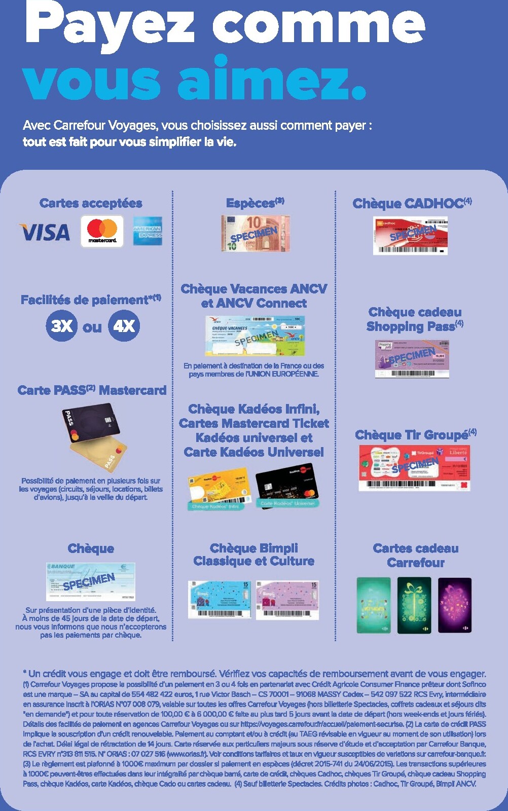 carrefour - Current Carrefour - Voyagez leaflet valid from de jeudi 01/01/2026 to du mardi 30/06/2026 - page: 59