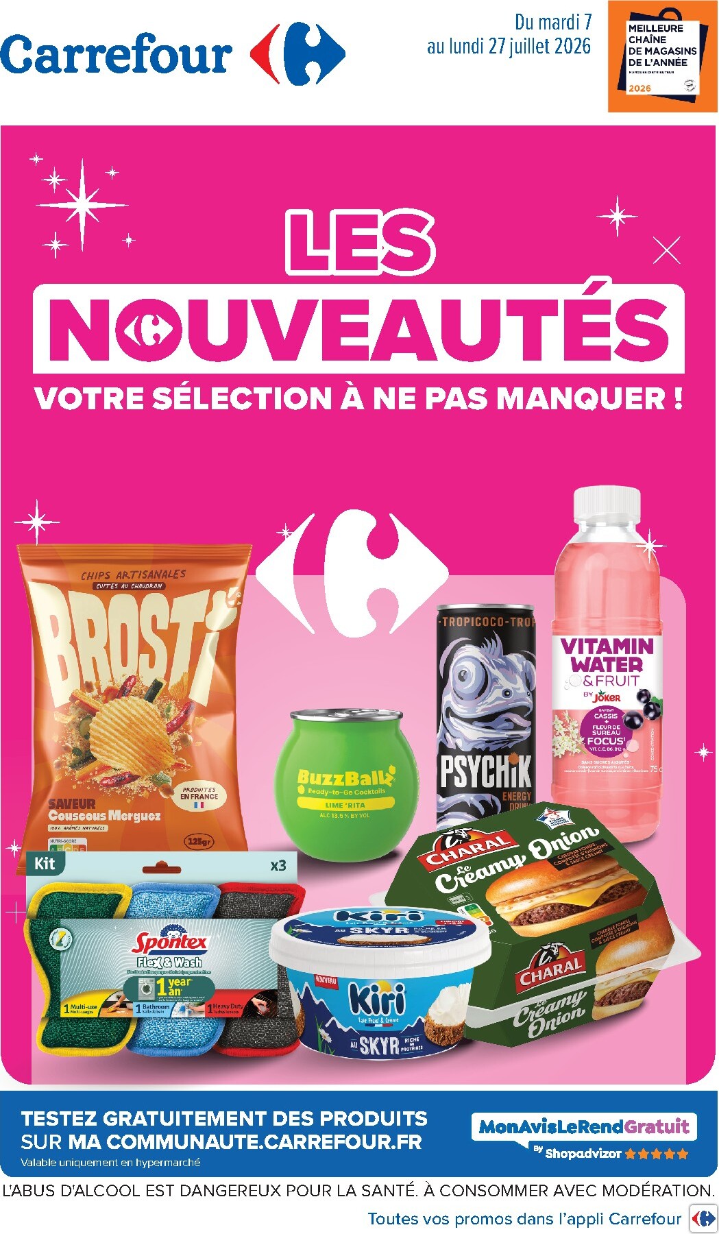 carrefour - Flyer Carrefour - LES NOUVEAUTÉS DE JUILLET pour la semaine prochaine du du mardi 07/07/2026 au du lundi 27/07/2026 - page: 1
